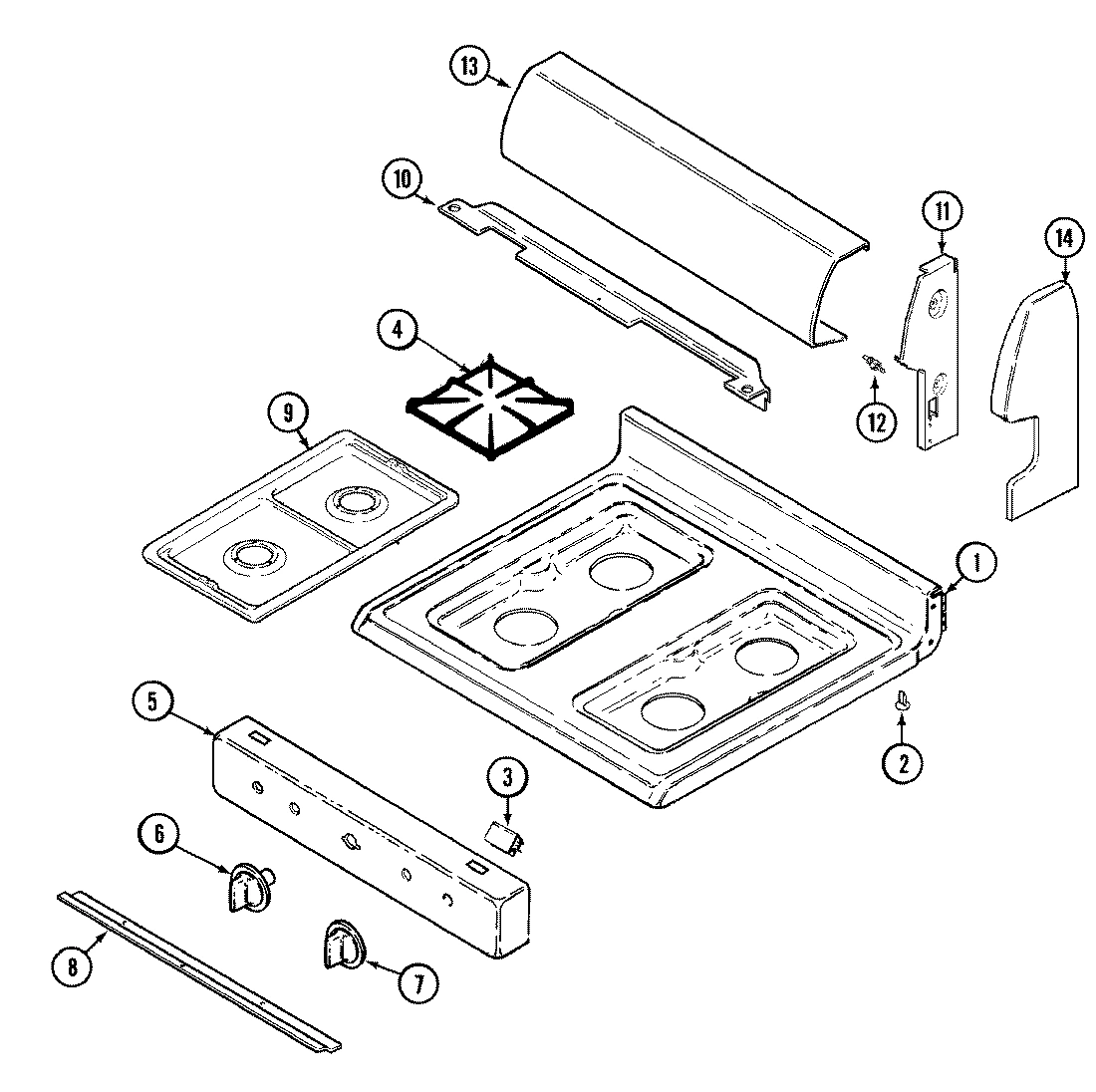 02 - CONTROL PANEL/TOP ASSEMBLY