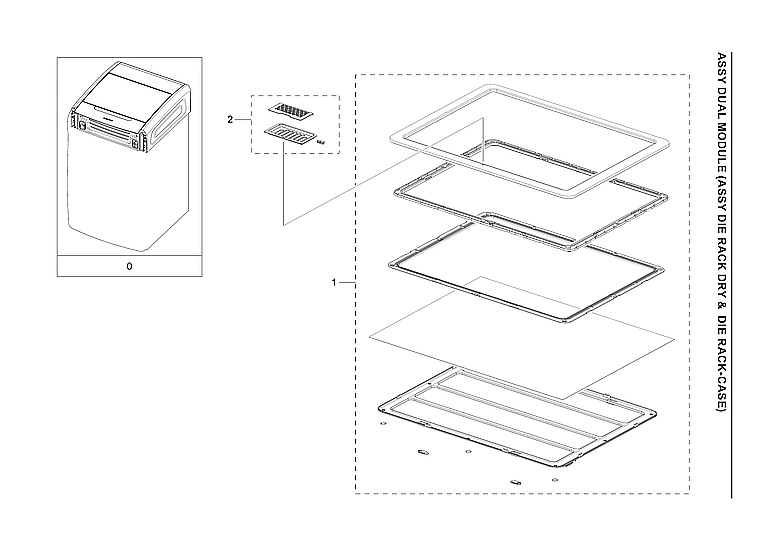 Dual Module-Die Rack Dry,Case Assembly
