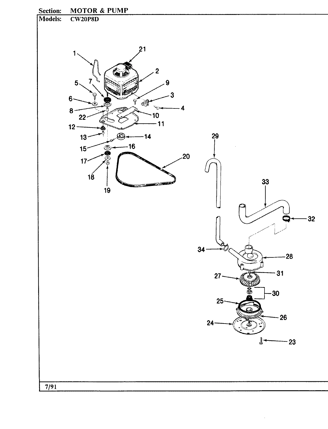 05 - MOTOR & PUMP (CW20P8D)