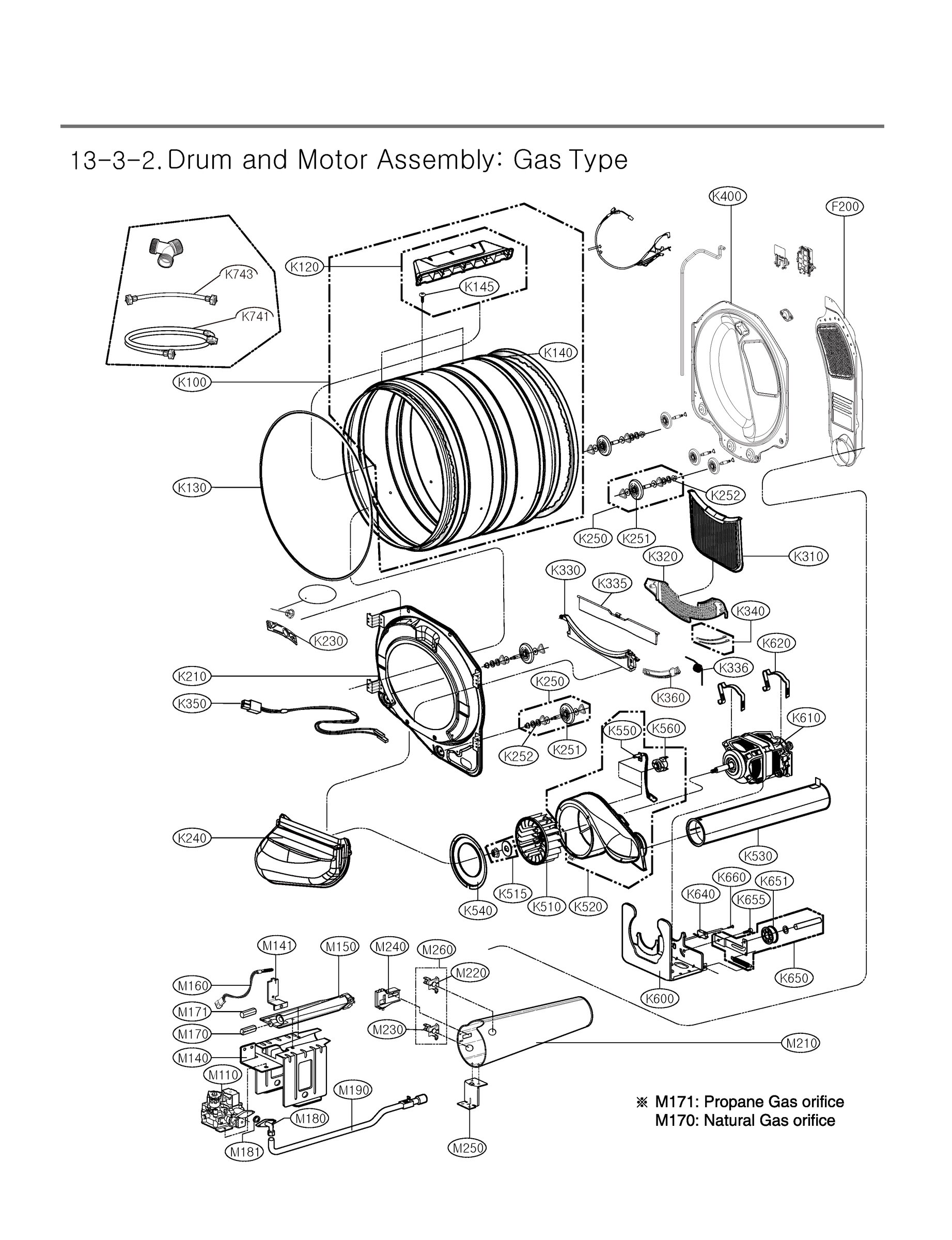 DRUM AND MOTOR ASSEMBLY