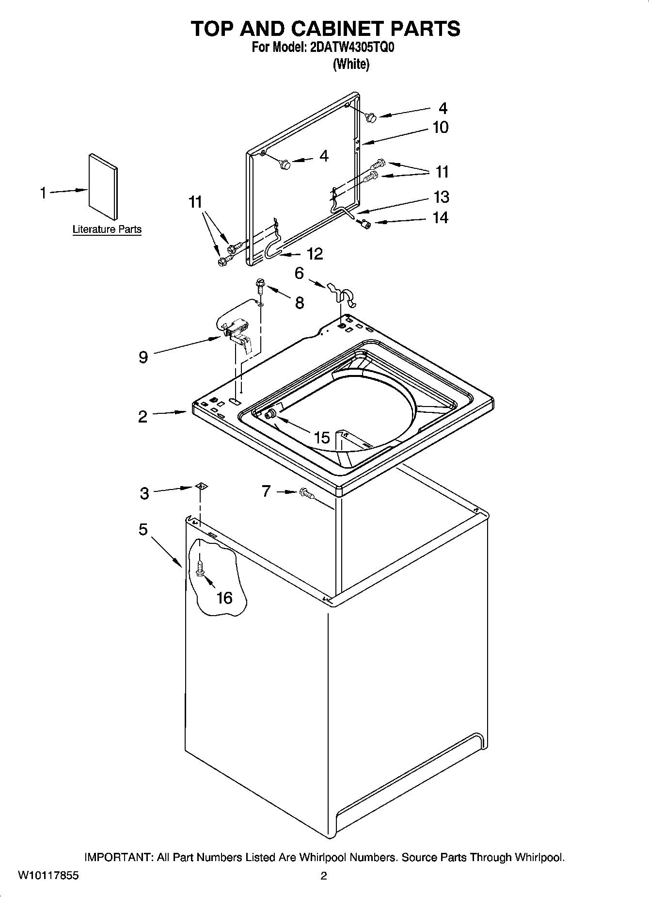 01 - TOP AND CABINET PARTS