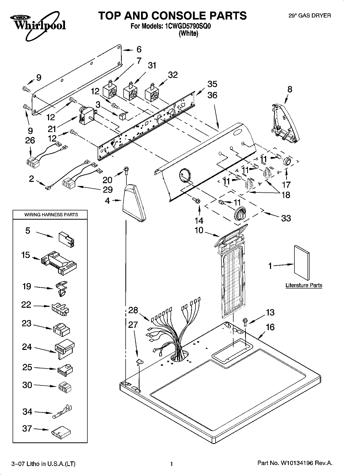 01 - TOP AND CONSOLE PARTS