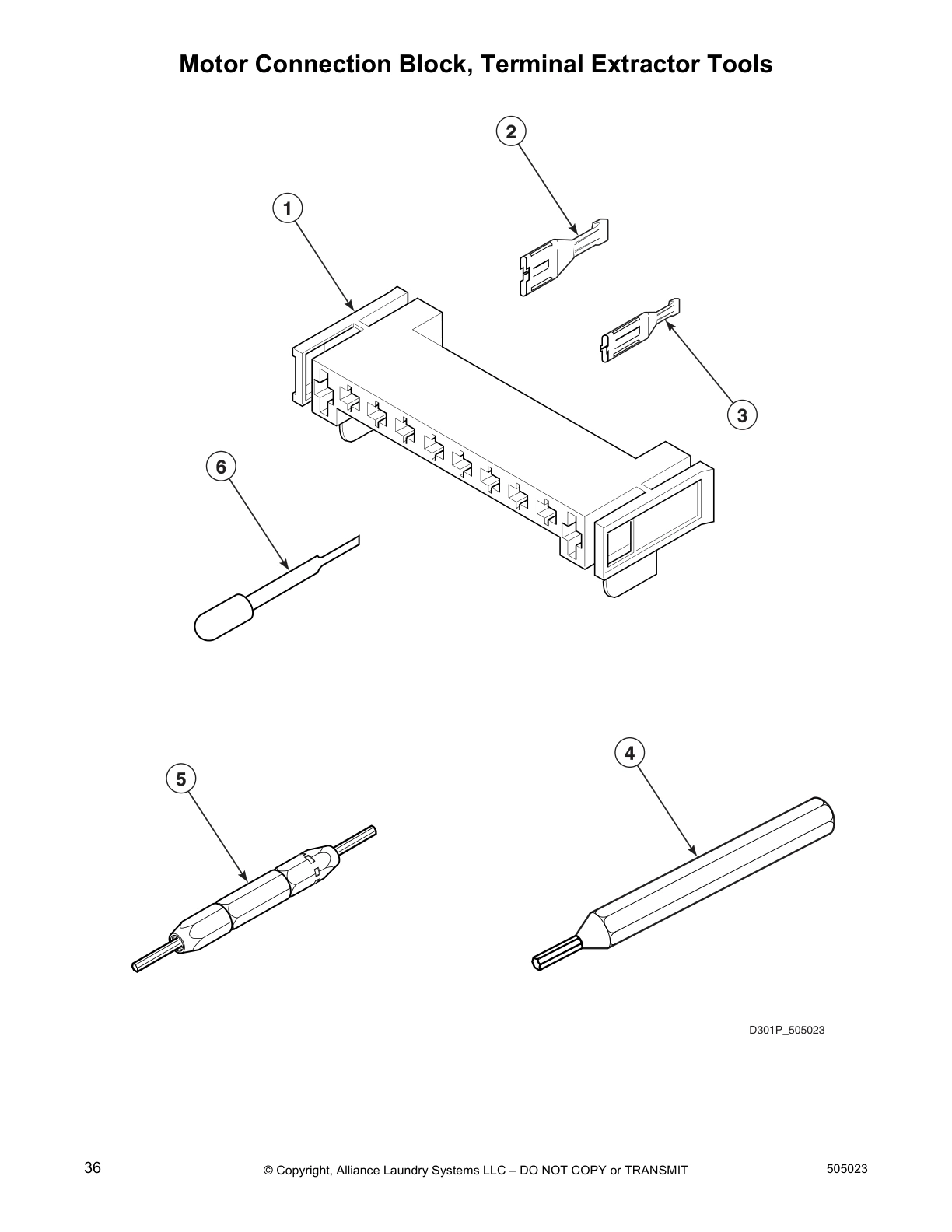 Motor Connection Block, Terminal Extractor Tools