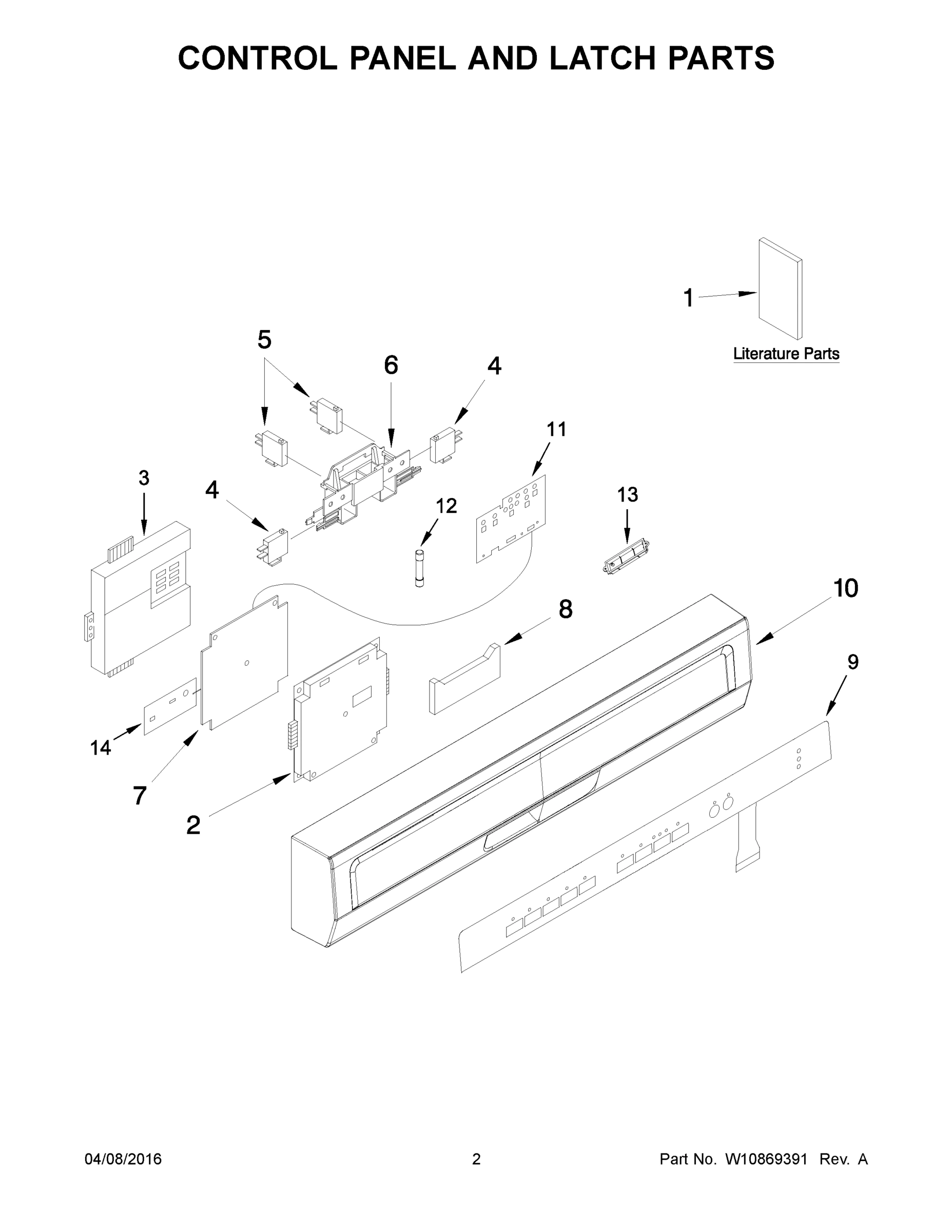 02 - CONTROL PANEL AND LATCH PARTS