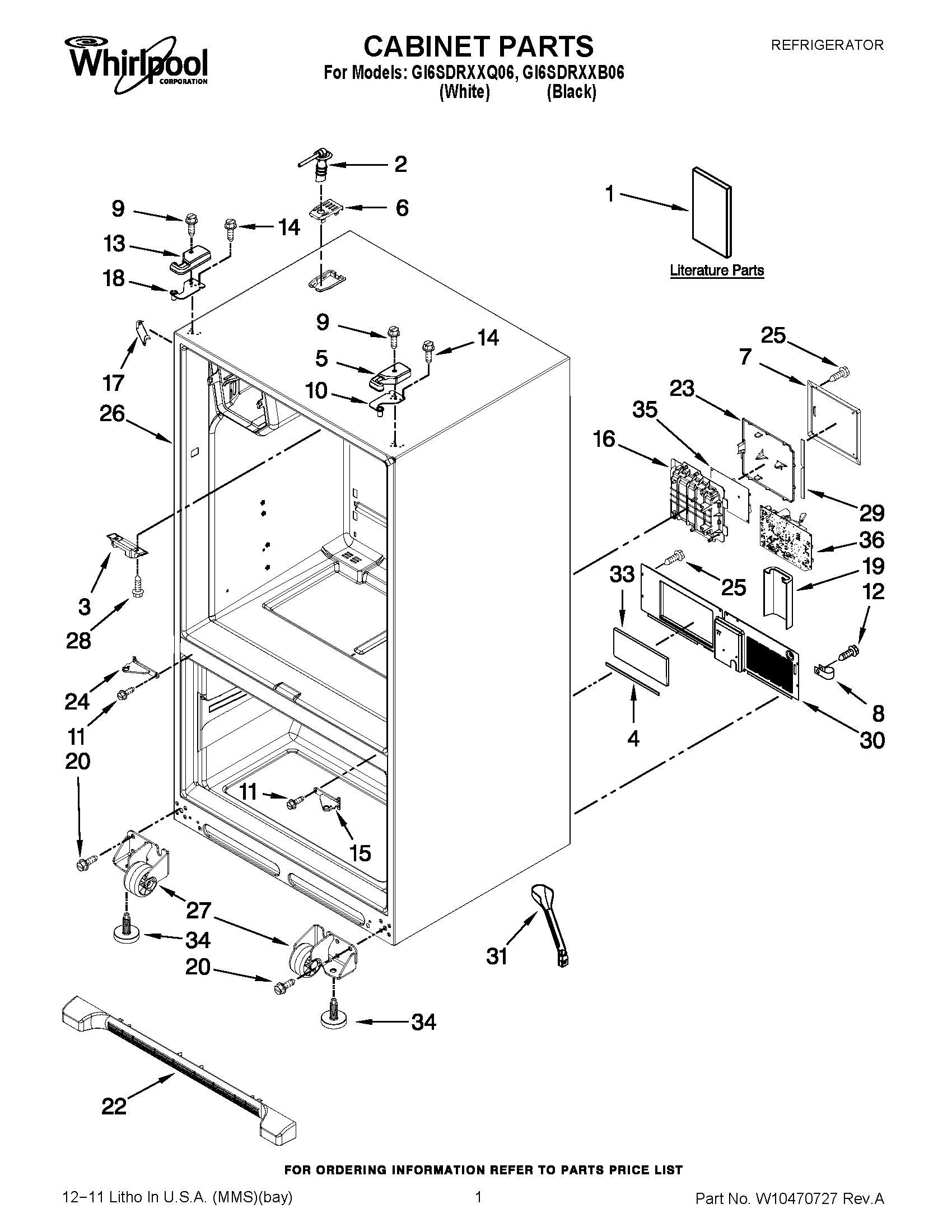 01 - CABINET PARTS
