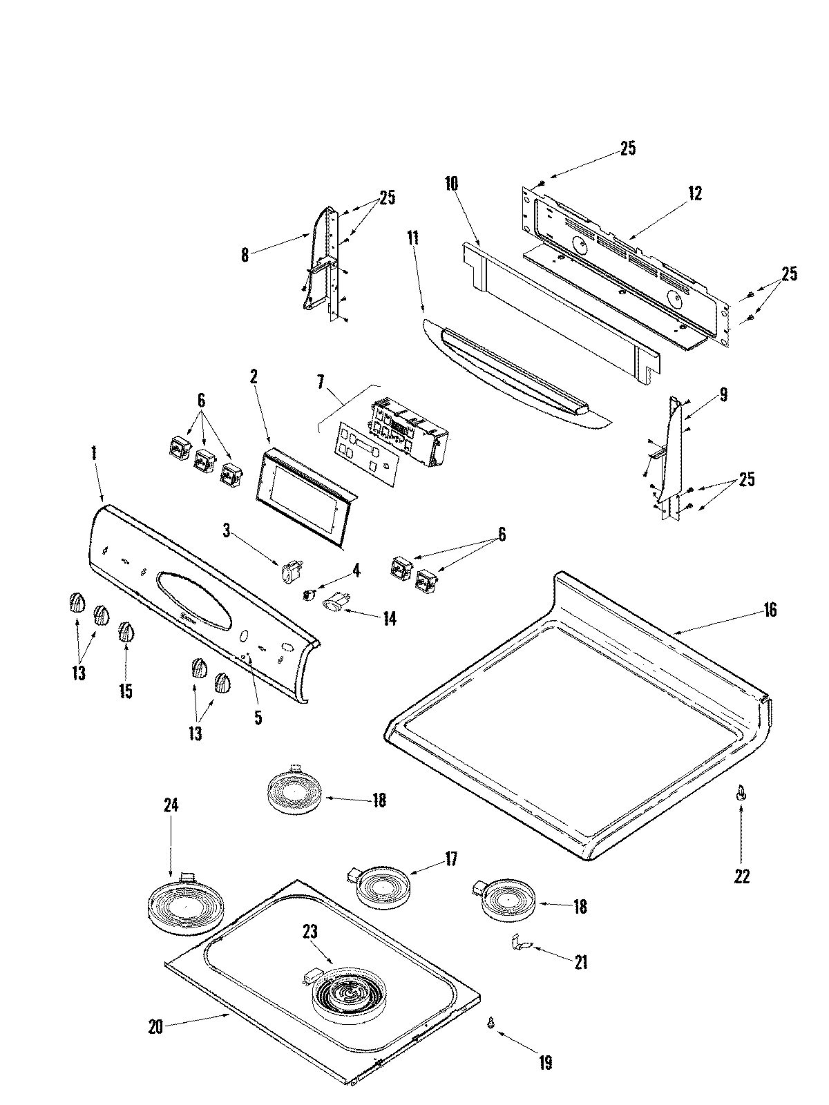 03 - CONTROL PANEL/TOP ASSEMBLY
