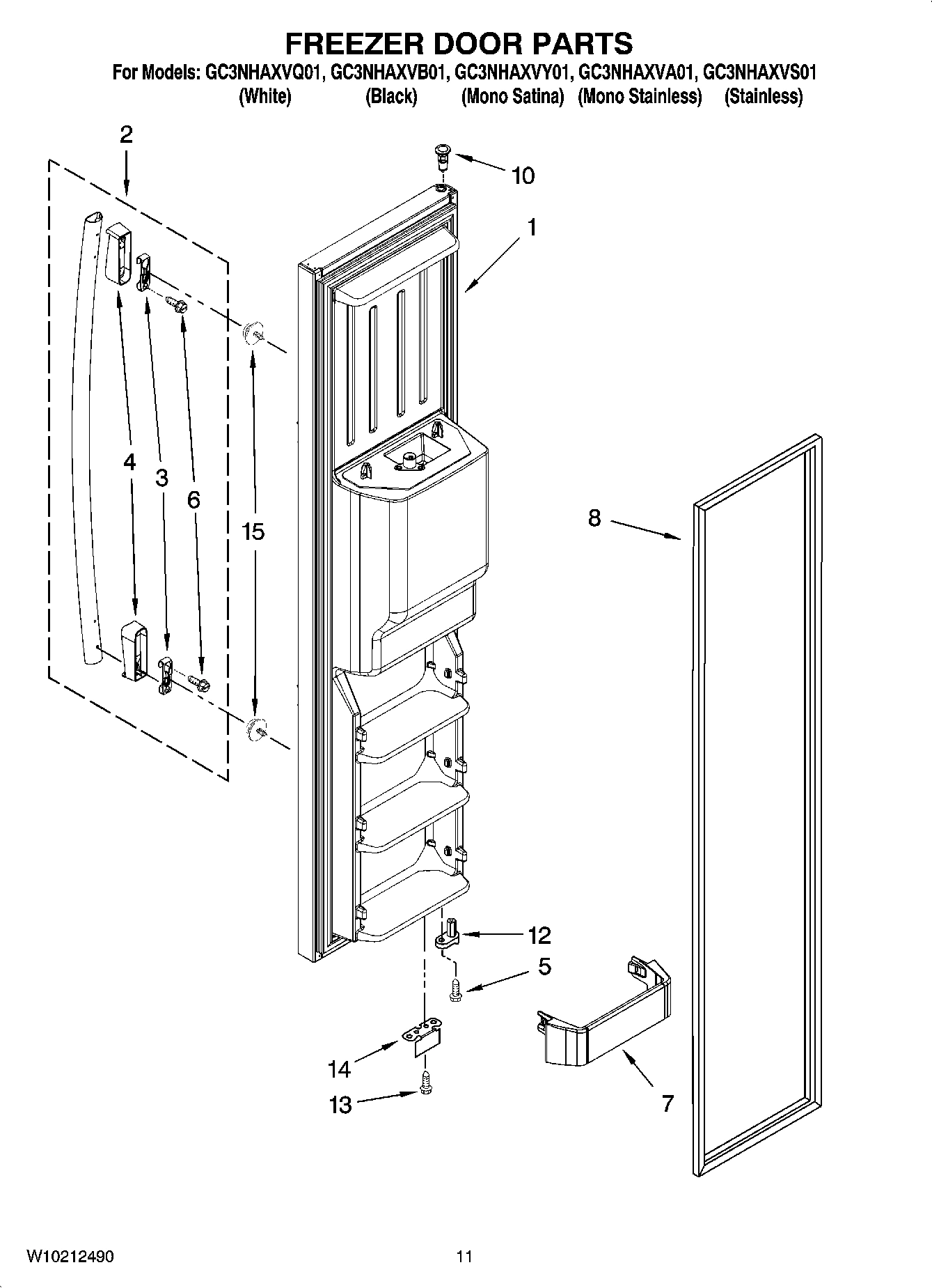07 - FREEZER DOOR PARTS