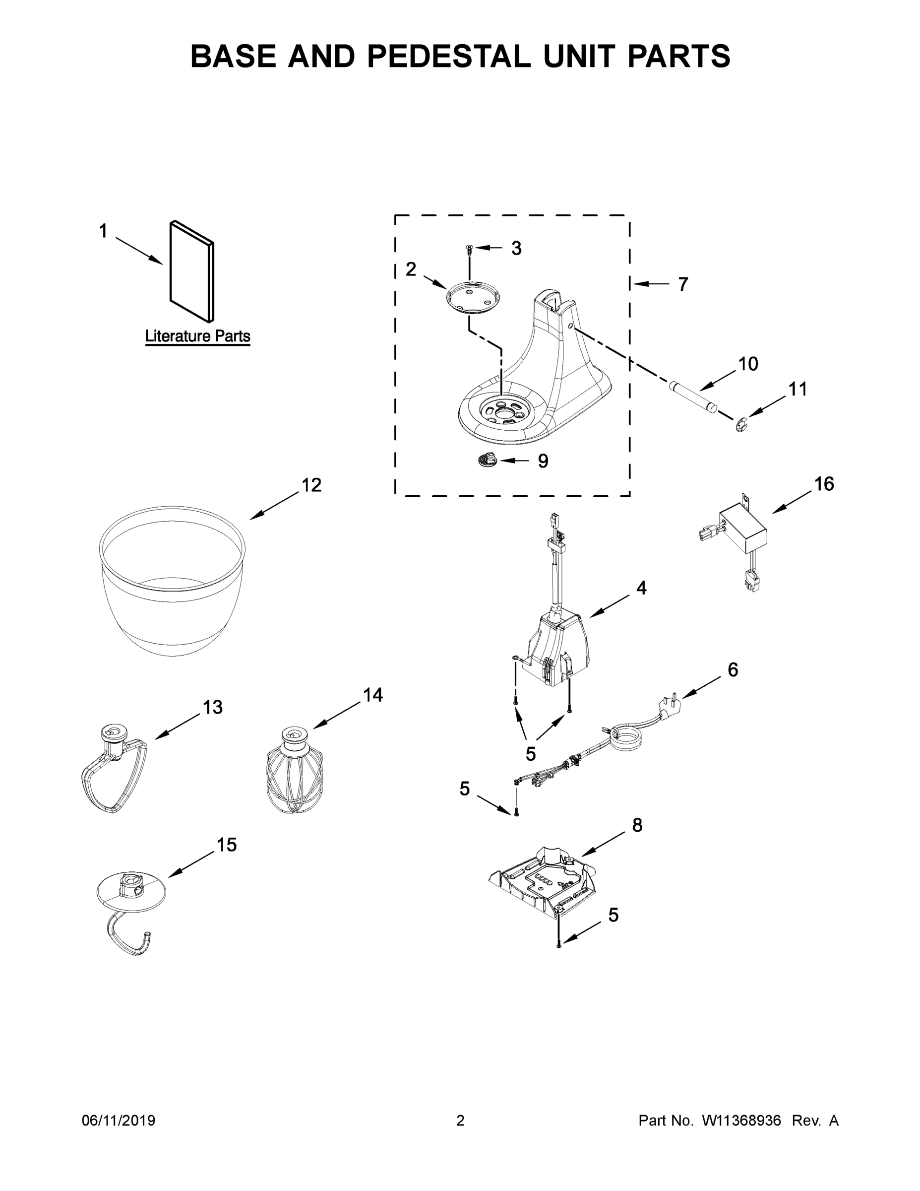02 - BASE AND PEDESTAL UNIT PARTS