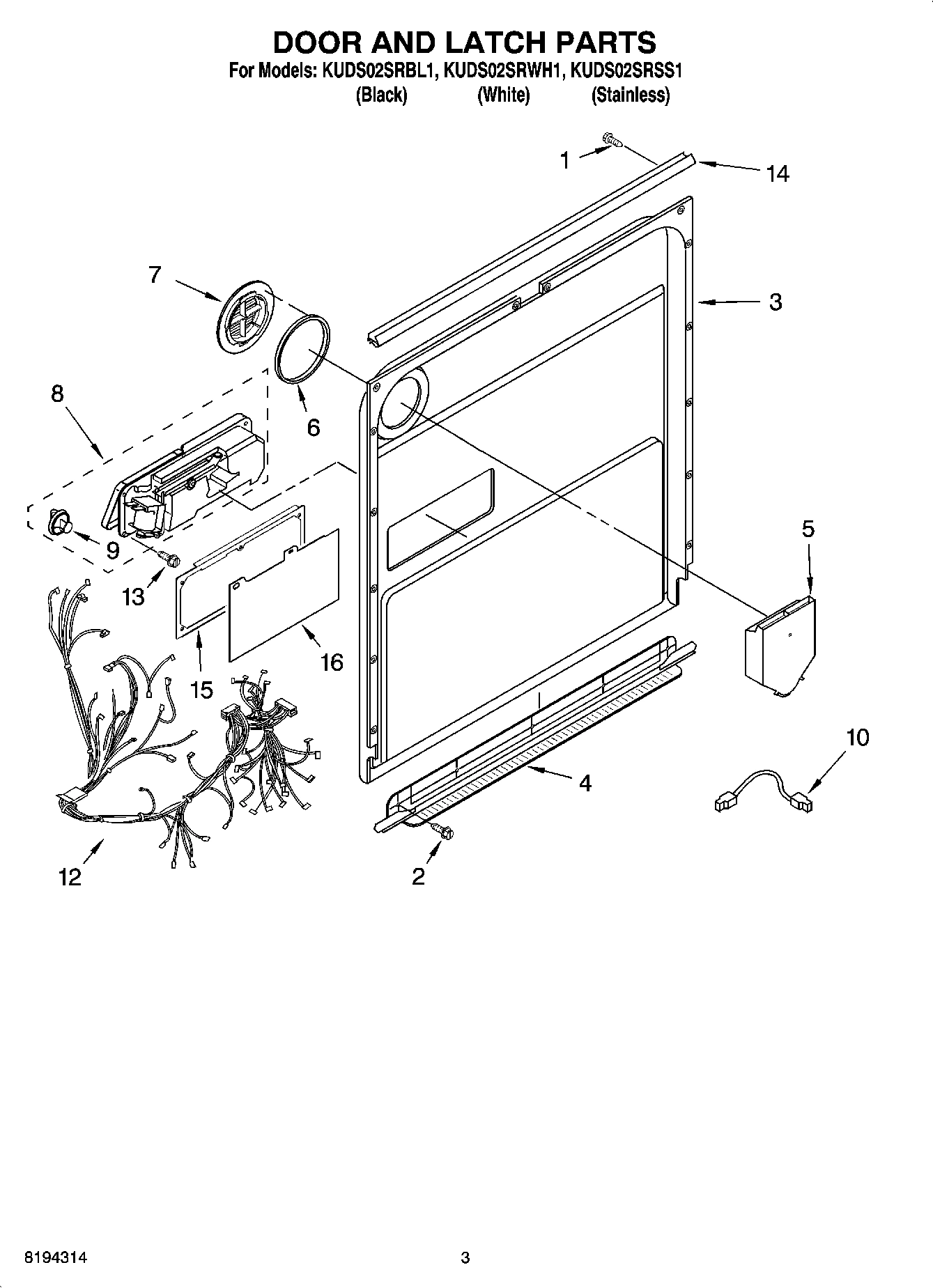 03 - DOOR AND LATCH PARTS