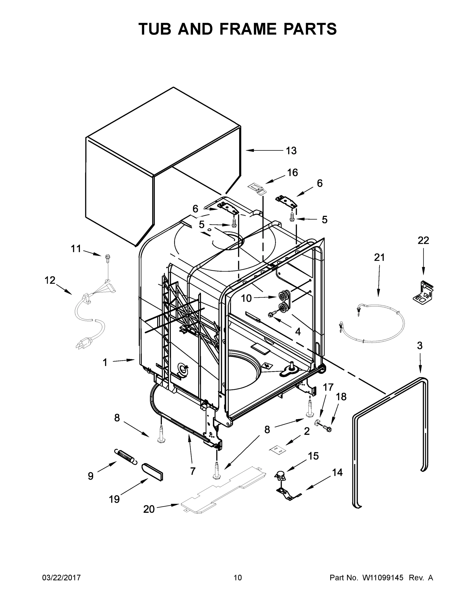 06 - TUB AND FRAME PARTS