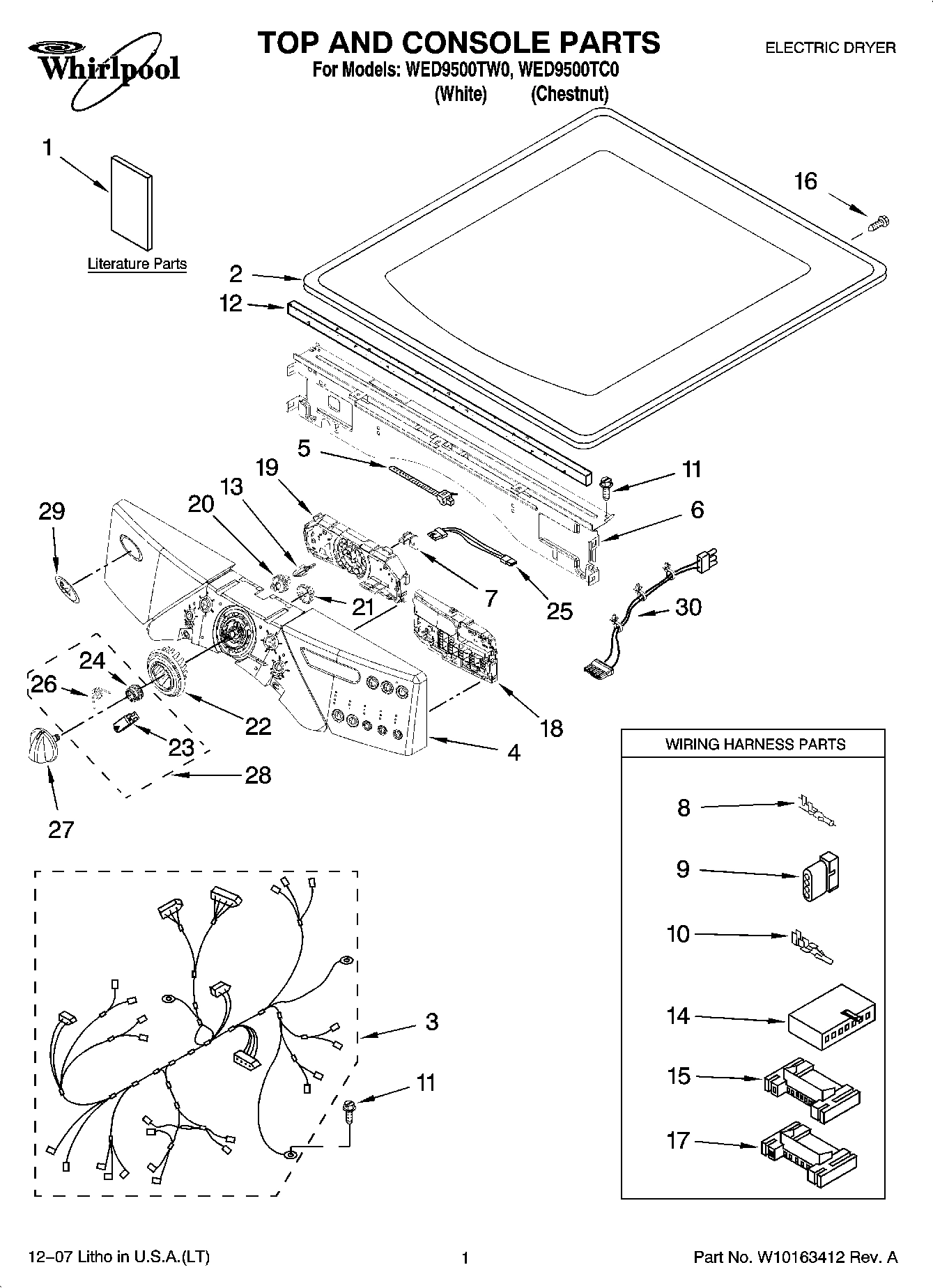 01 - TOP AND CONSOLE PARTS