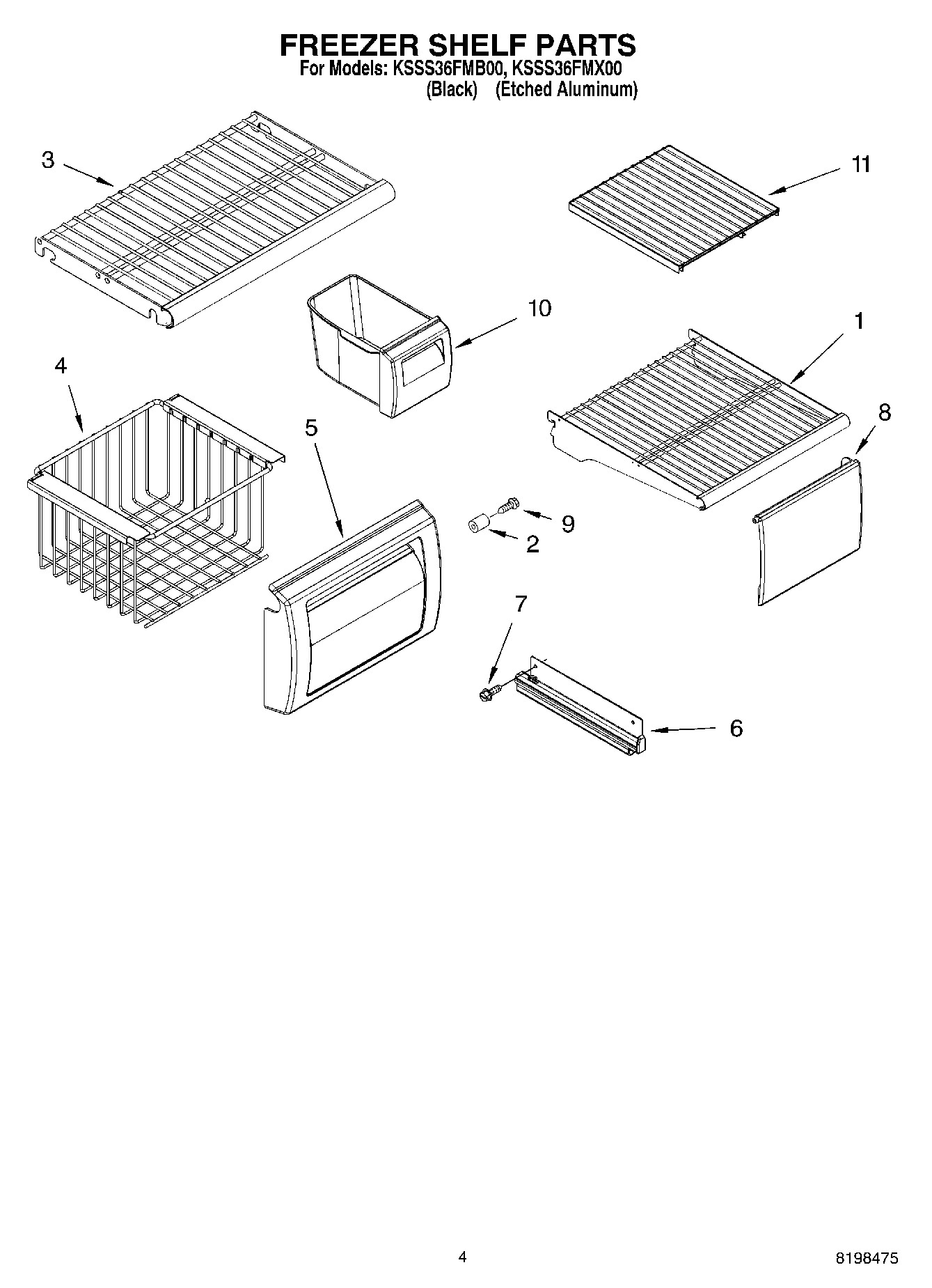 03 - FREEZER SHELF PARTS