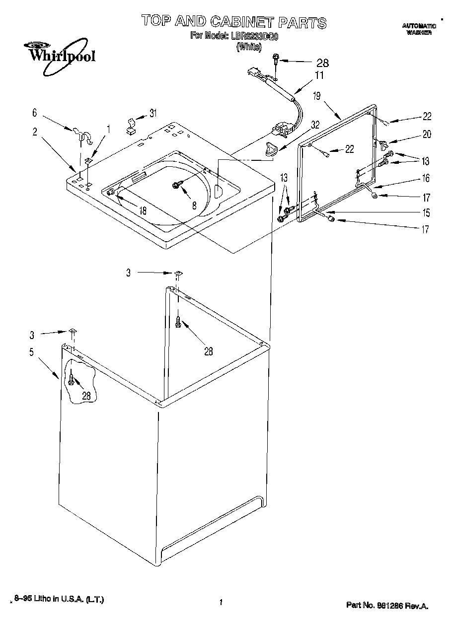 01 - TOP AND CABINET, LIT/OPTIONAL