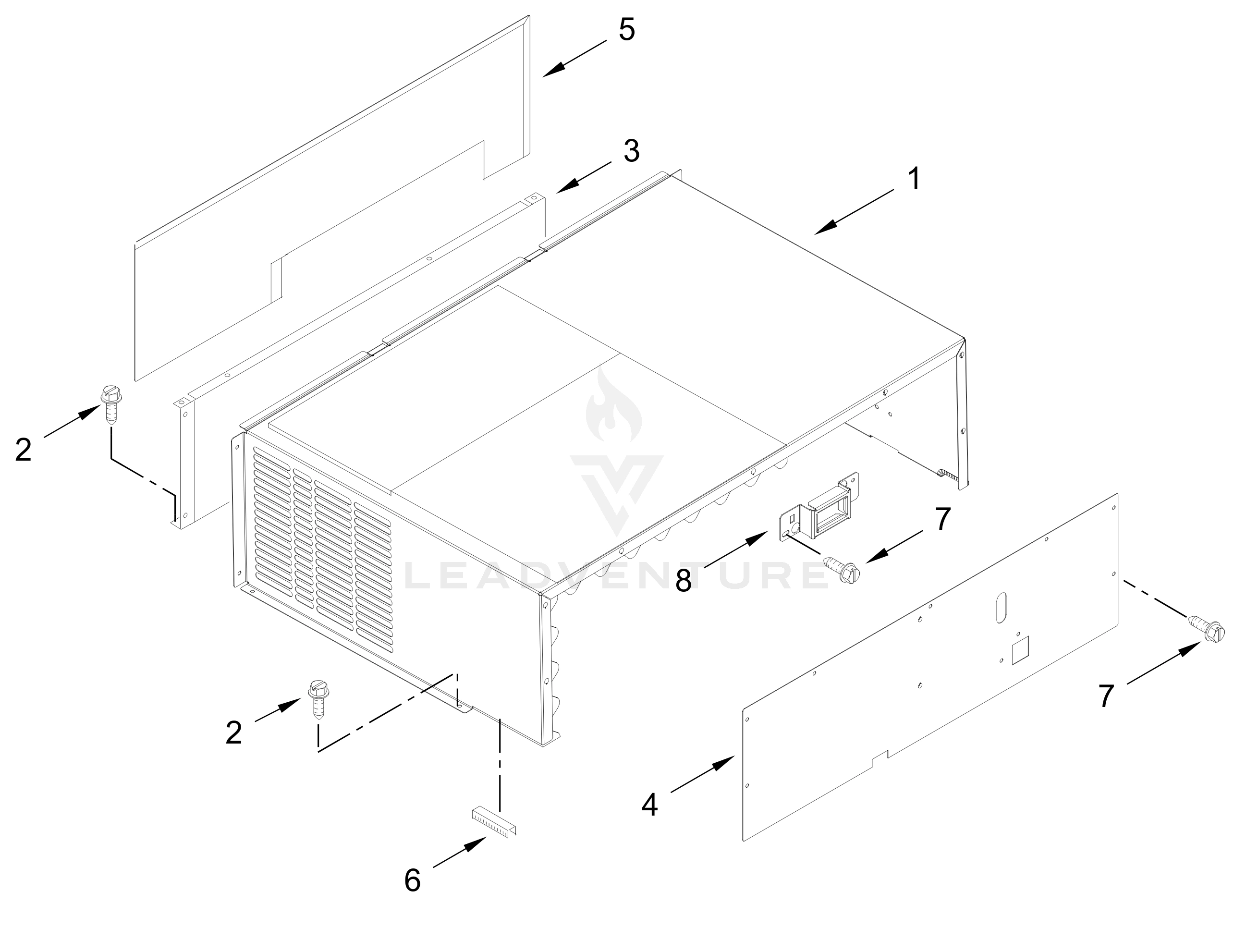 TOP GRILLE AND UNIT COVER PARTS