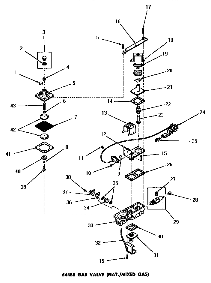 07 - 54488 GAS VALVE (NAT. / MIXED GAS)