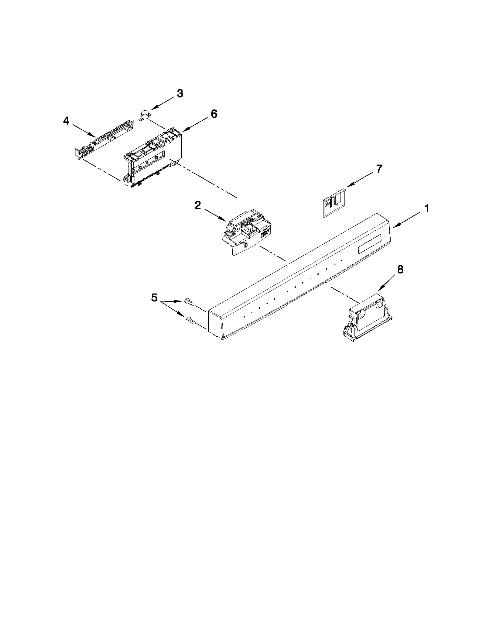 CONTROL PANEL AND LATCH PARTS