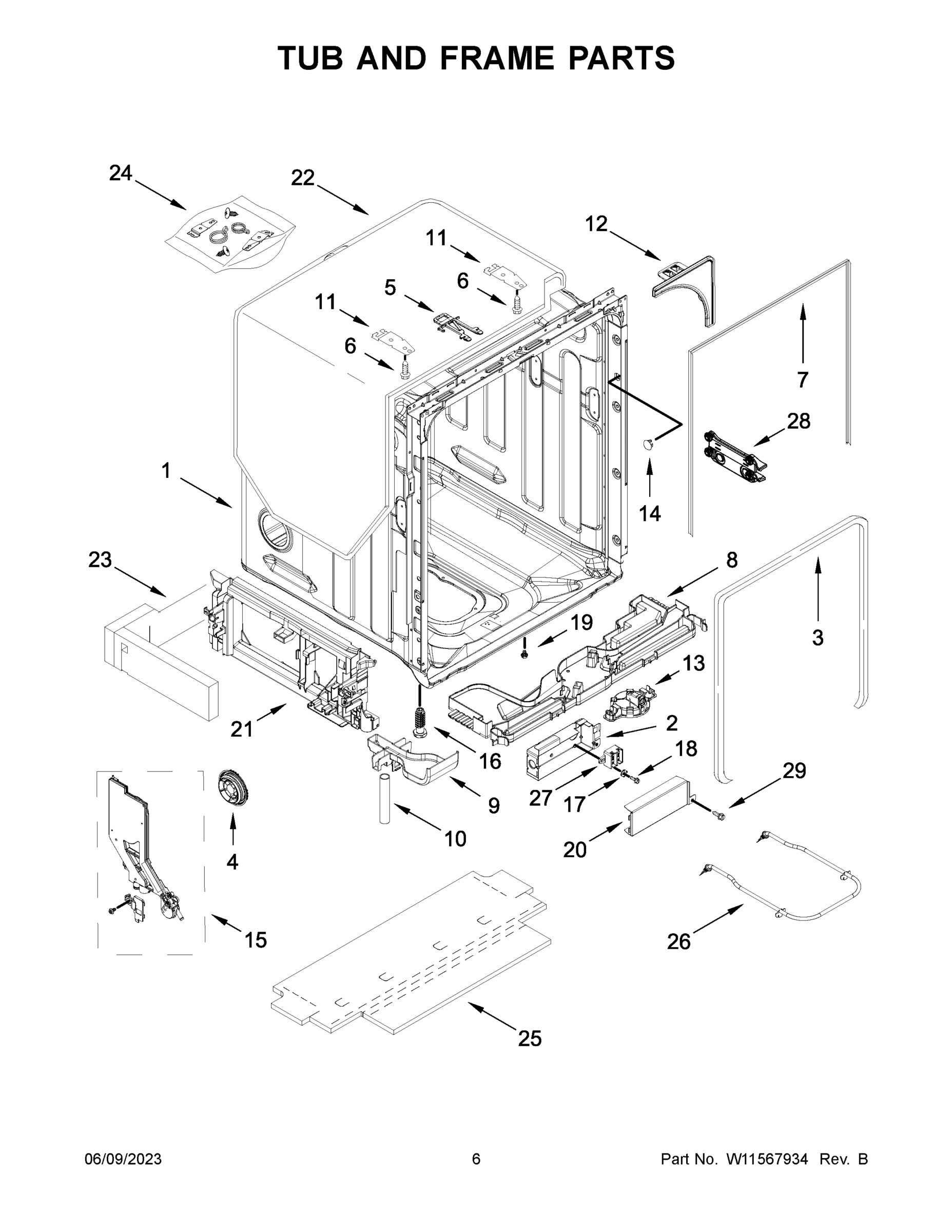 04 - TUB AND FRAME PARTS