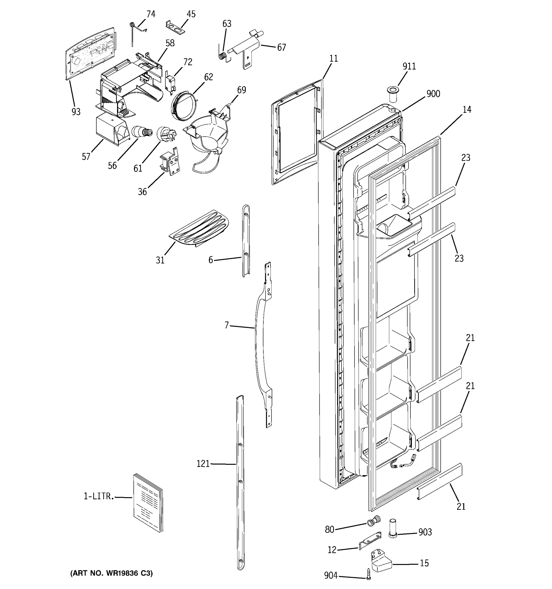 FREEZER DOOR