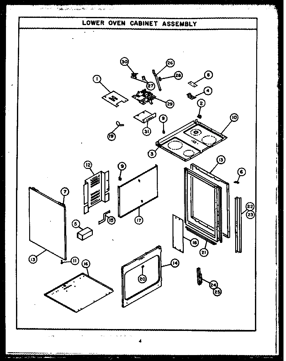 03 - LOWER OVEN CABINET ASSY