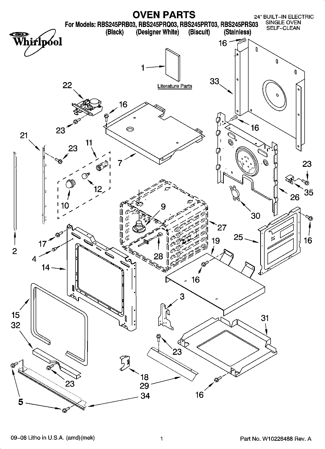 01 - OVEN PARTS