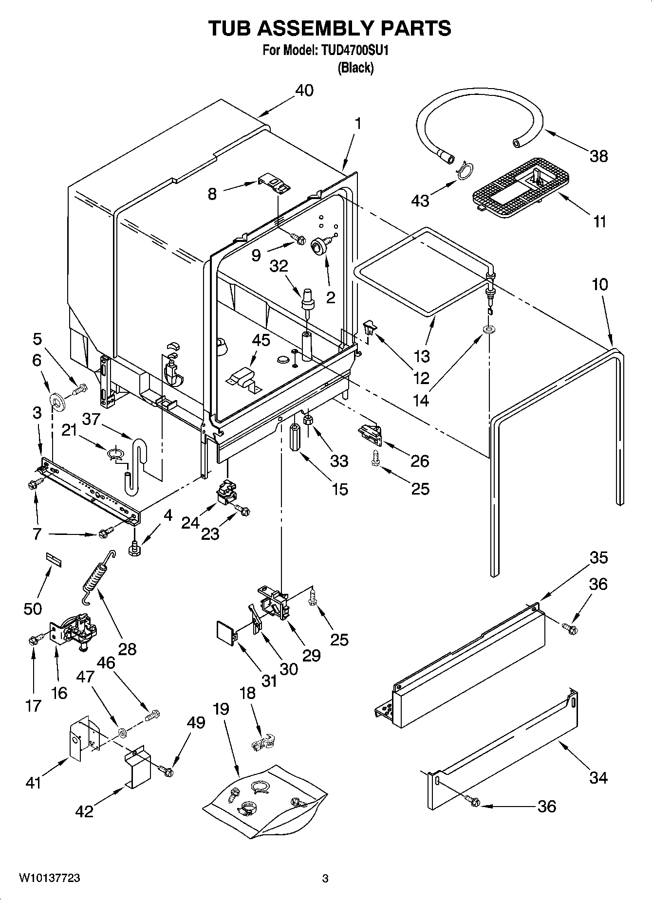 03 - TUB ASSEMBLY PARTS