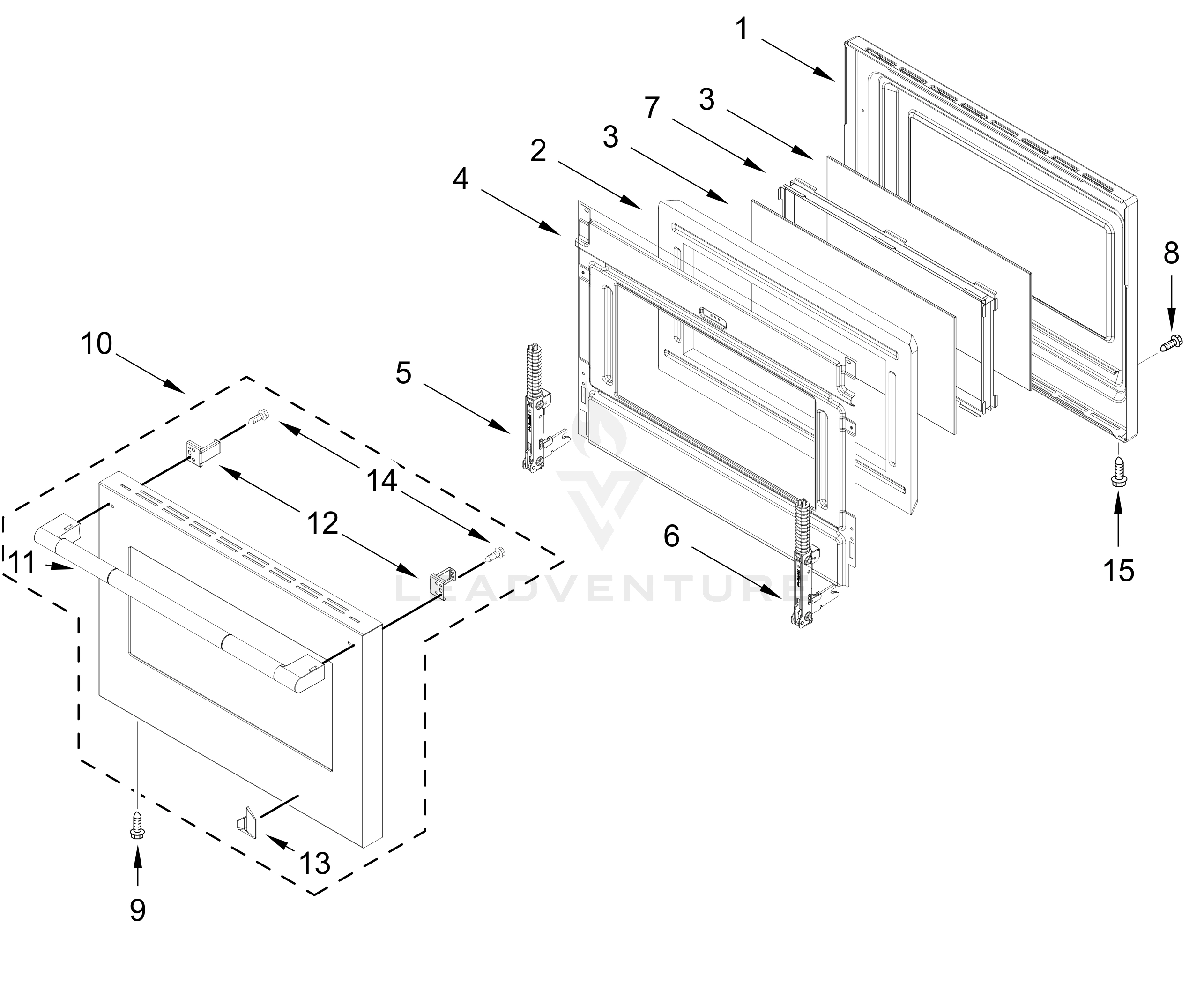OVEN DOOR PARTS (30 In)