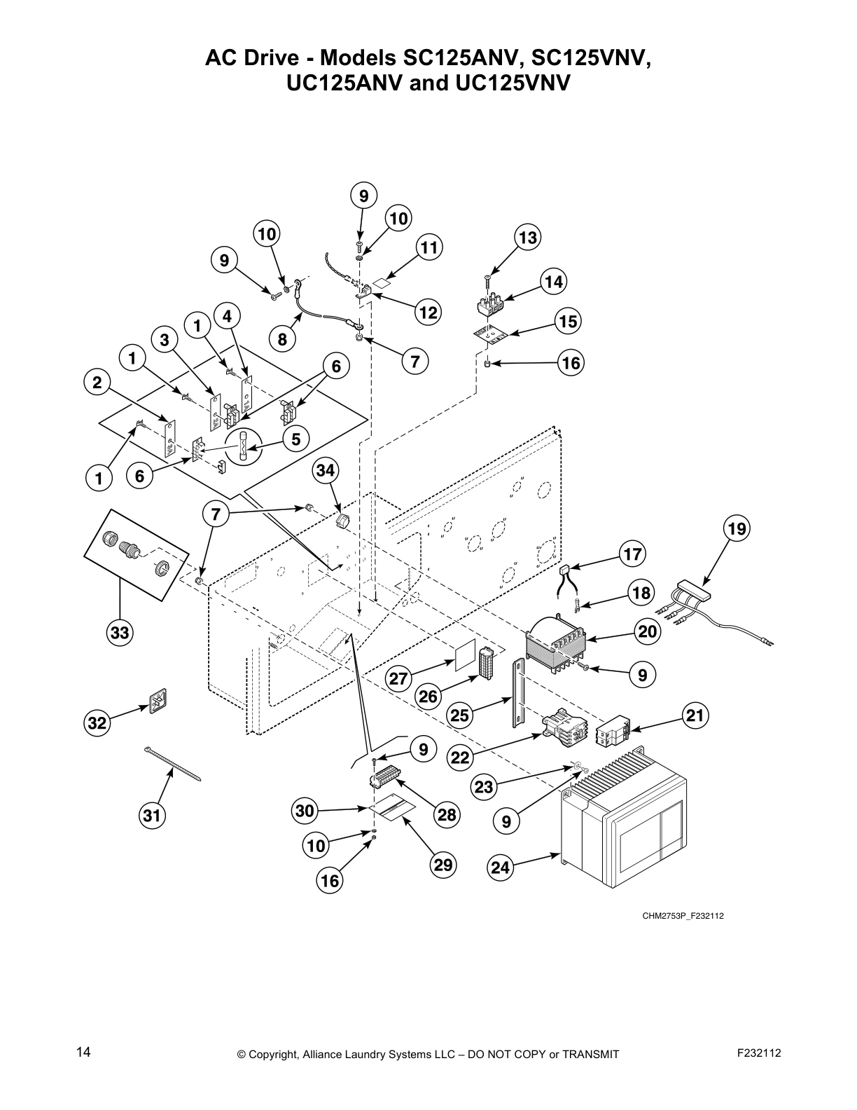 AC Drive - Models SC125ANV, SC125VNV, 
UC125ANV and UC125VNV