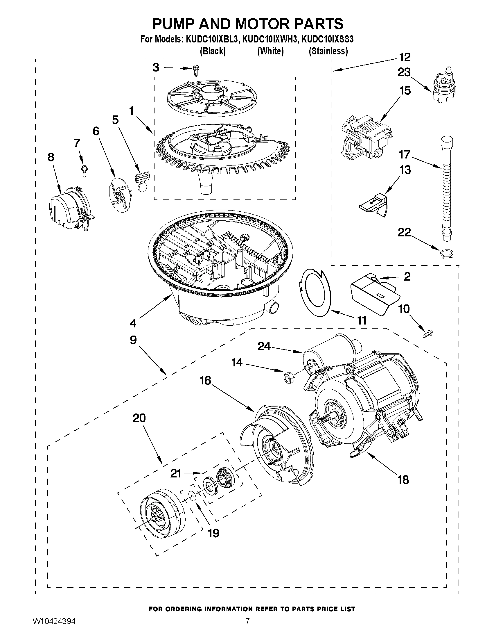 06 - PUMP, WASHARM AND MOTOR PARTS