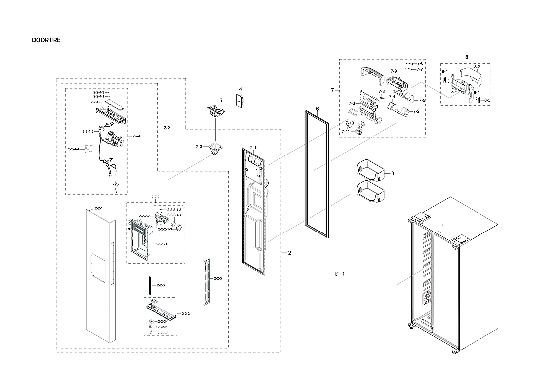 Freezer Door Parts