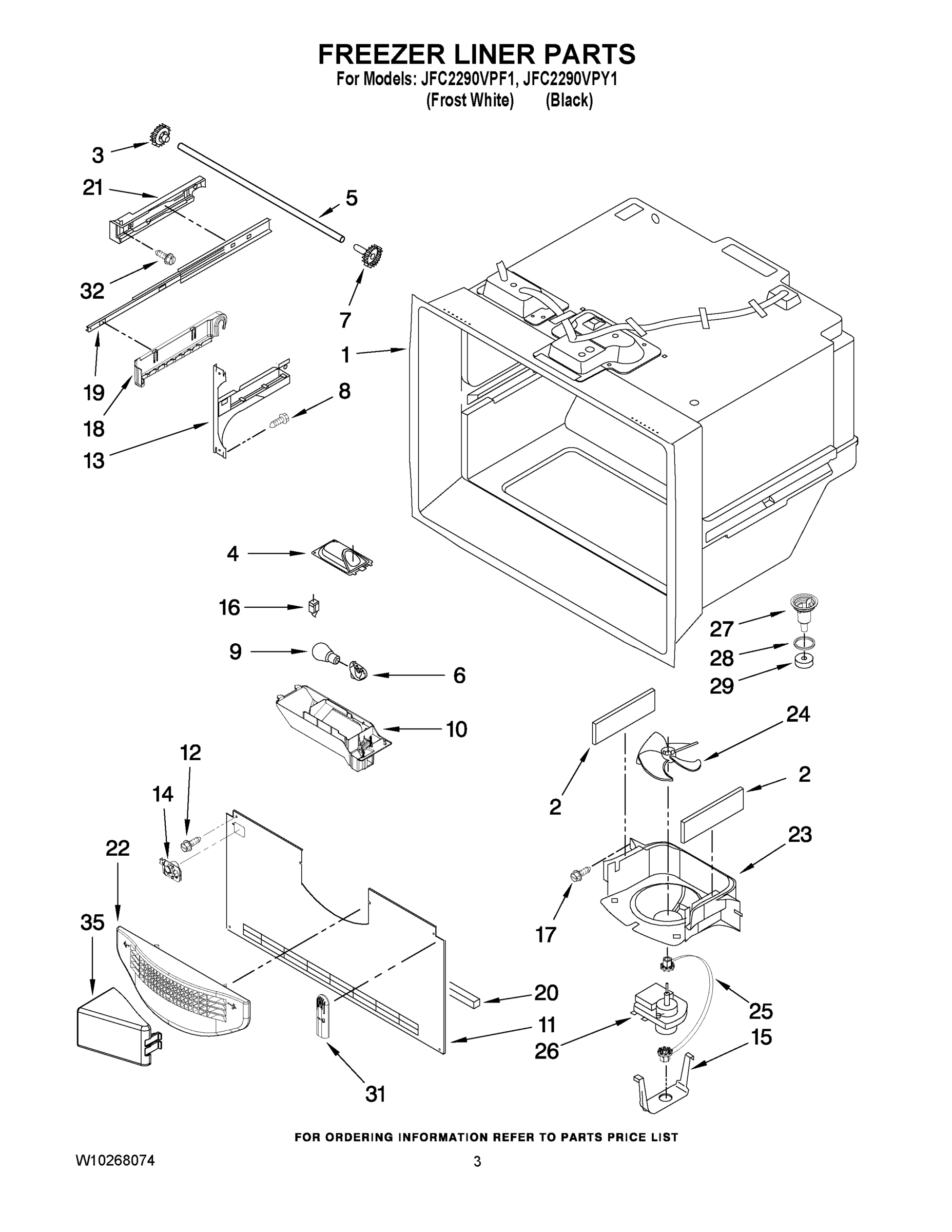 02 - FREEZER LINER PARTS