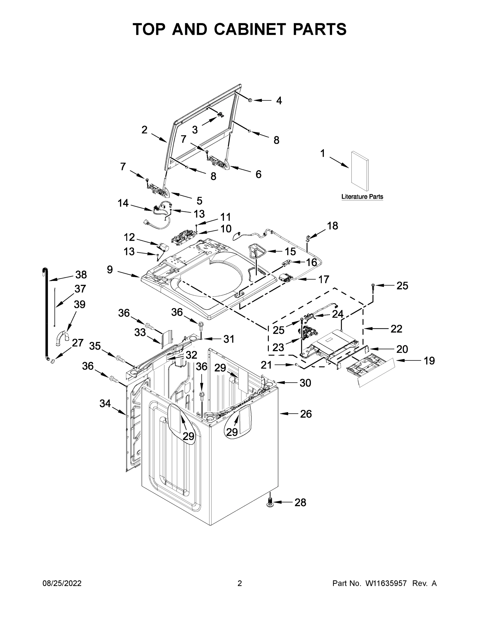 02 - TOP AND CABINET PARTS