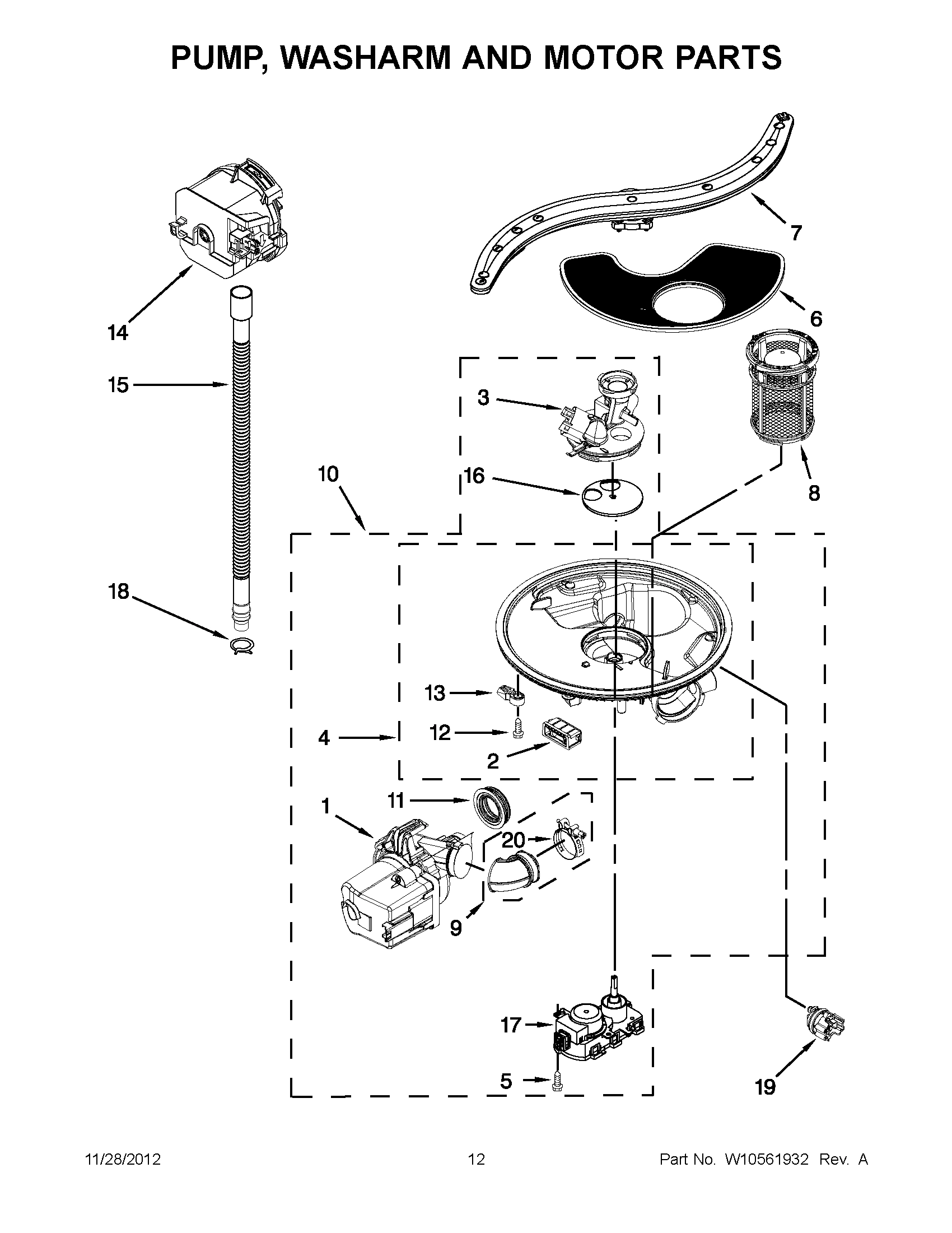 06 - PUMP, WASHARM AND MOTOR PARTS