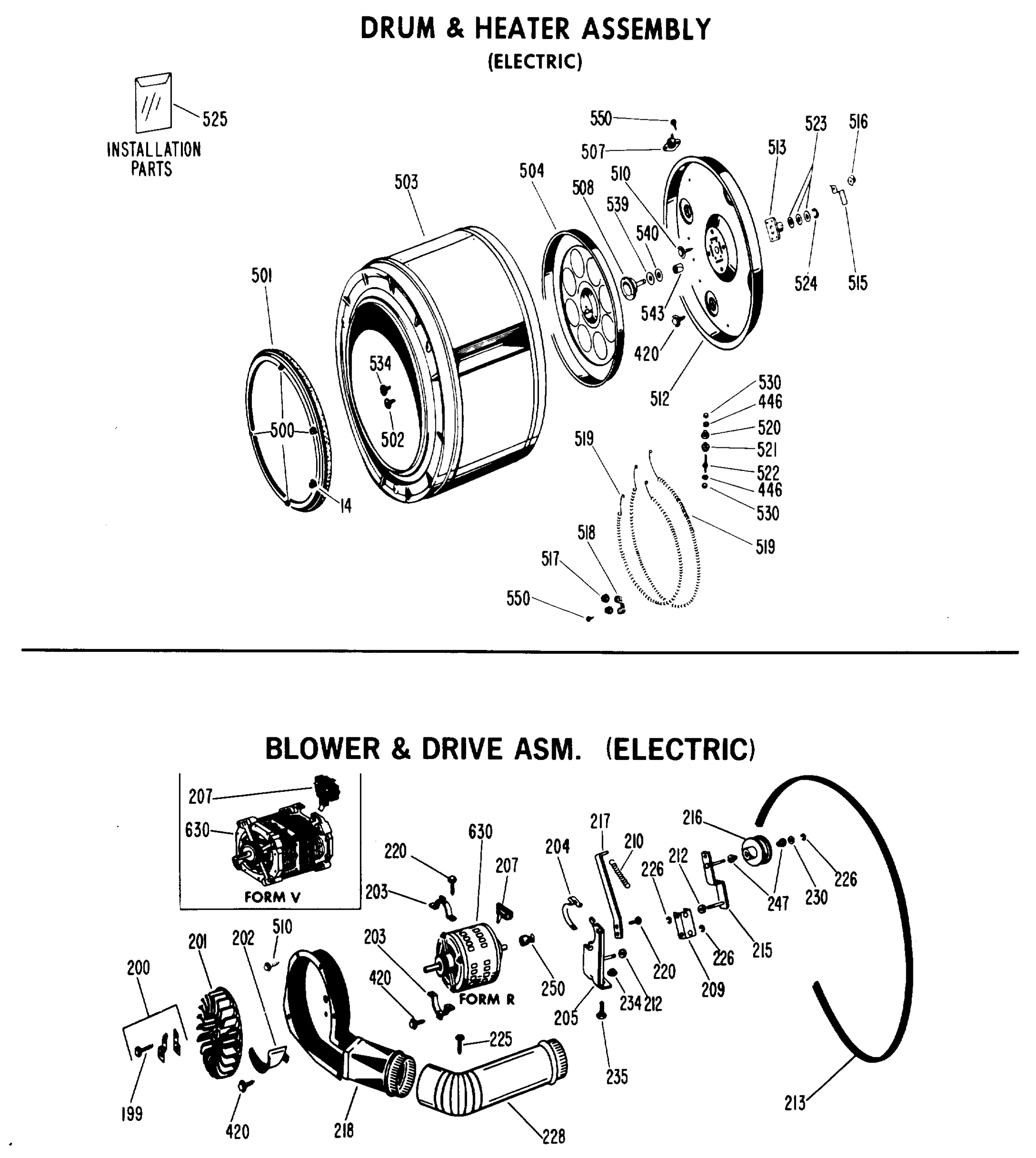 DRUM & HEATER ASSEMBLY (ELECTRIC)