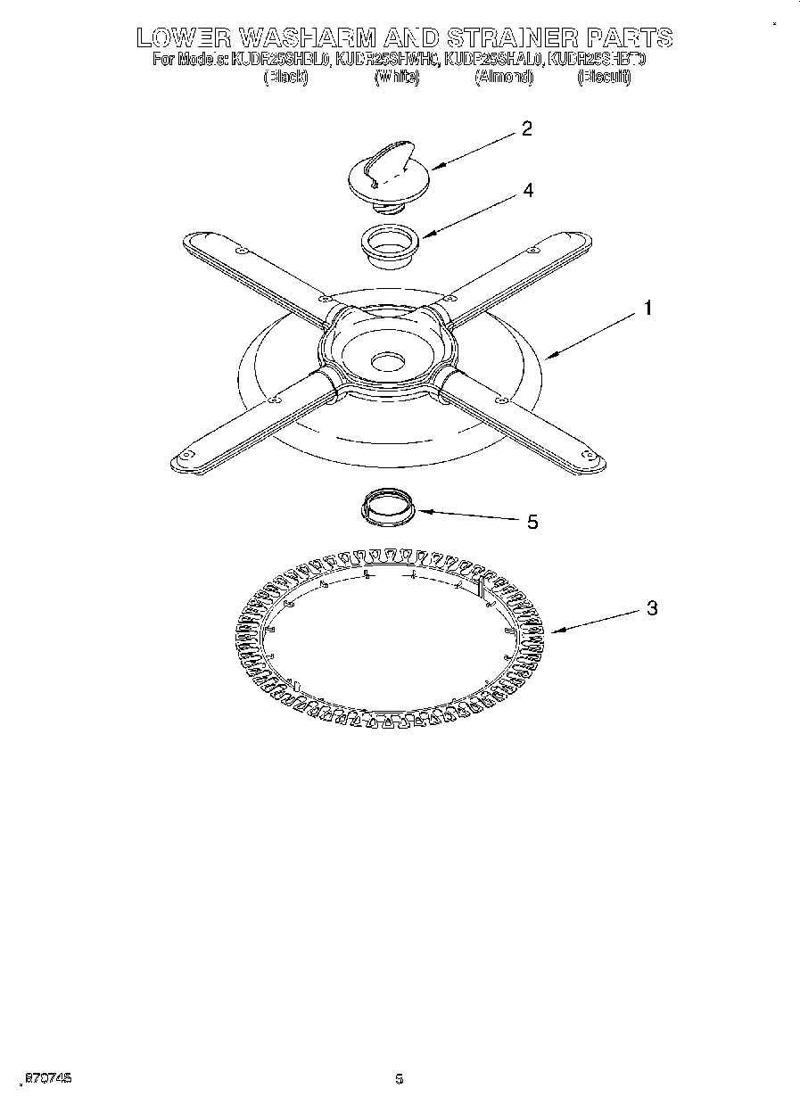 04 - LOWER WASHARM AND STRAINER