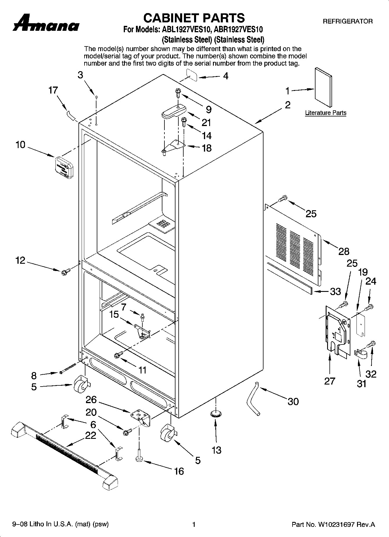 01 - CABINET PARTS