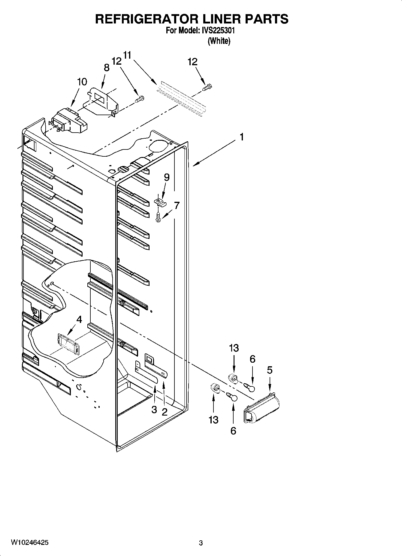 02 - REFRIGERATOR LINER PARTS