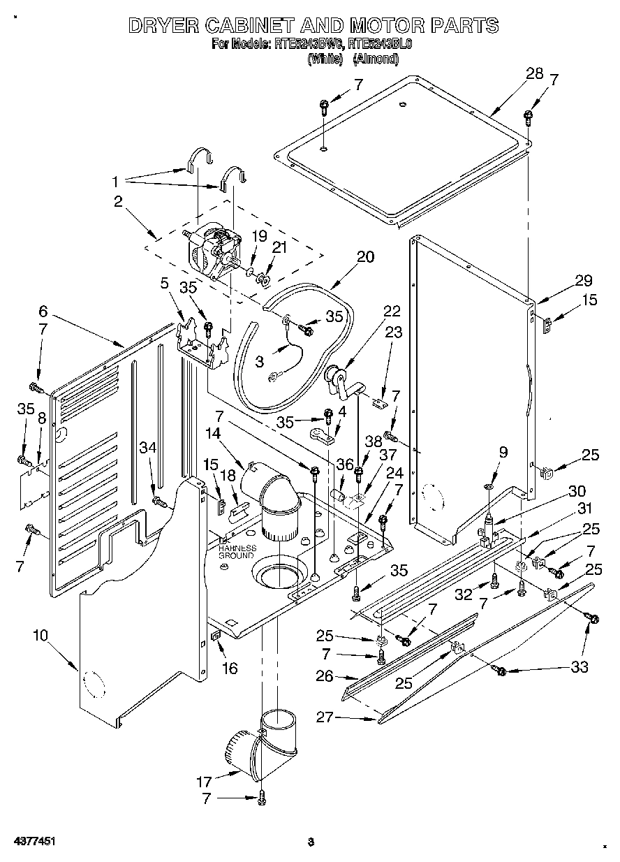 03 - DRYER CABINET AND MOTOR