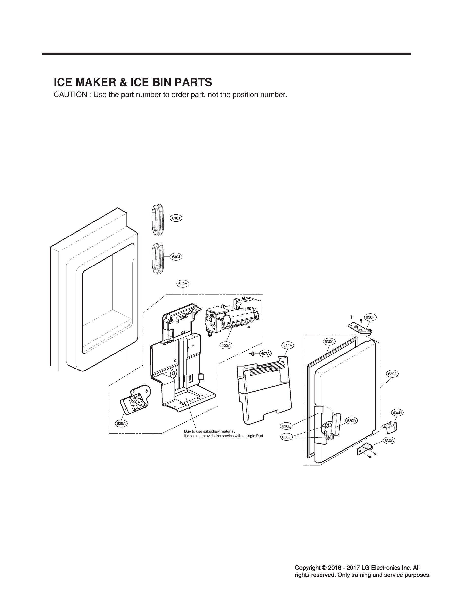 ICE MAKER & ICE BIN PARTS