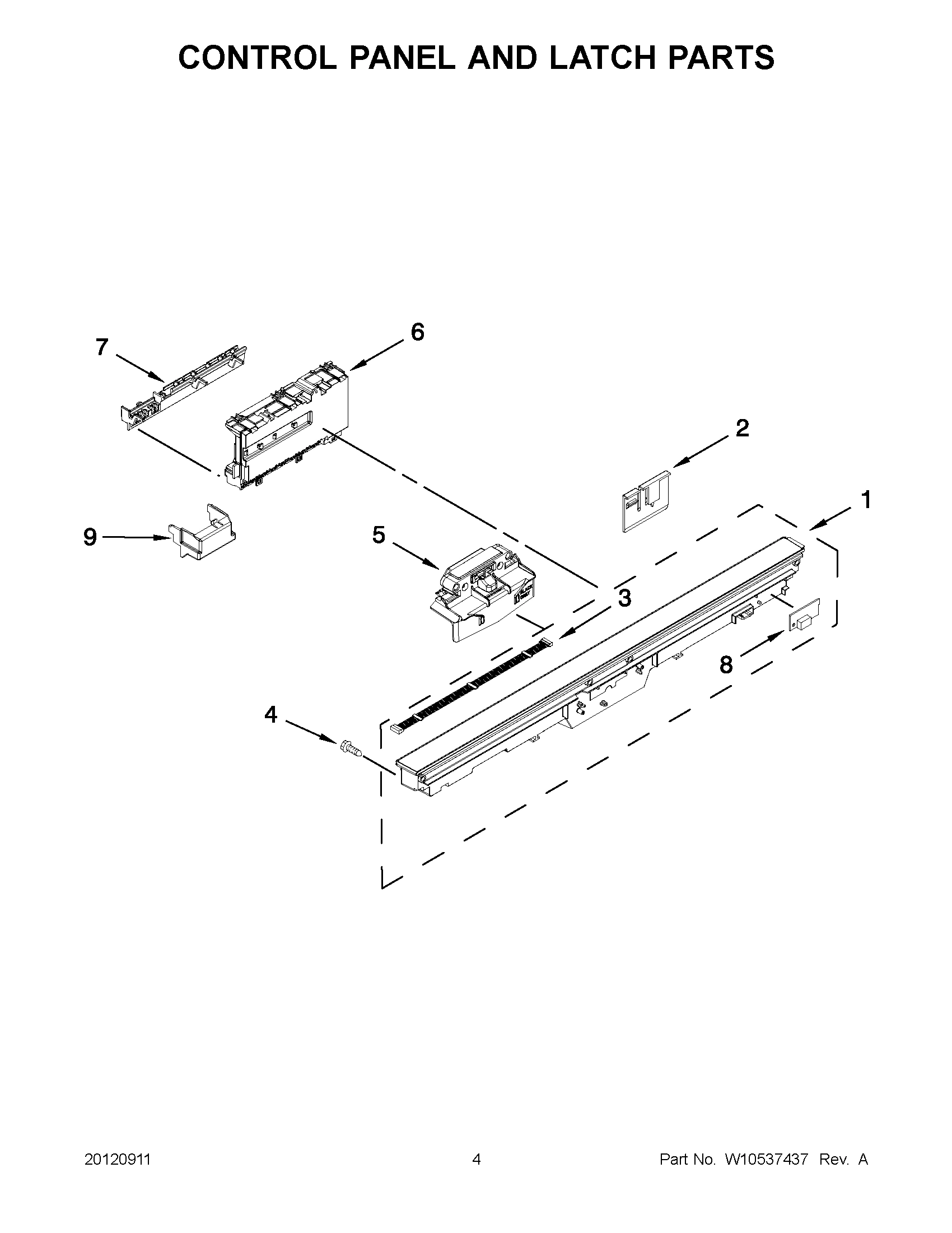 02 - CONTROL PANEL AND LATCH PARTS