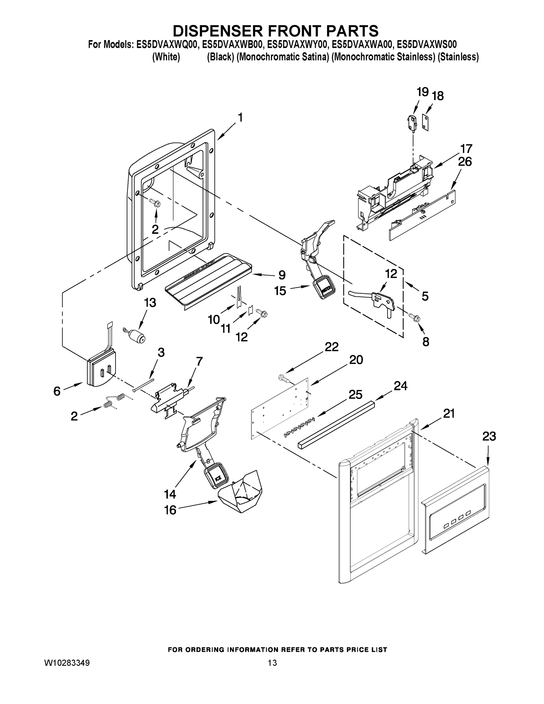 08 - DISPENSER FRONT PARTS