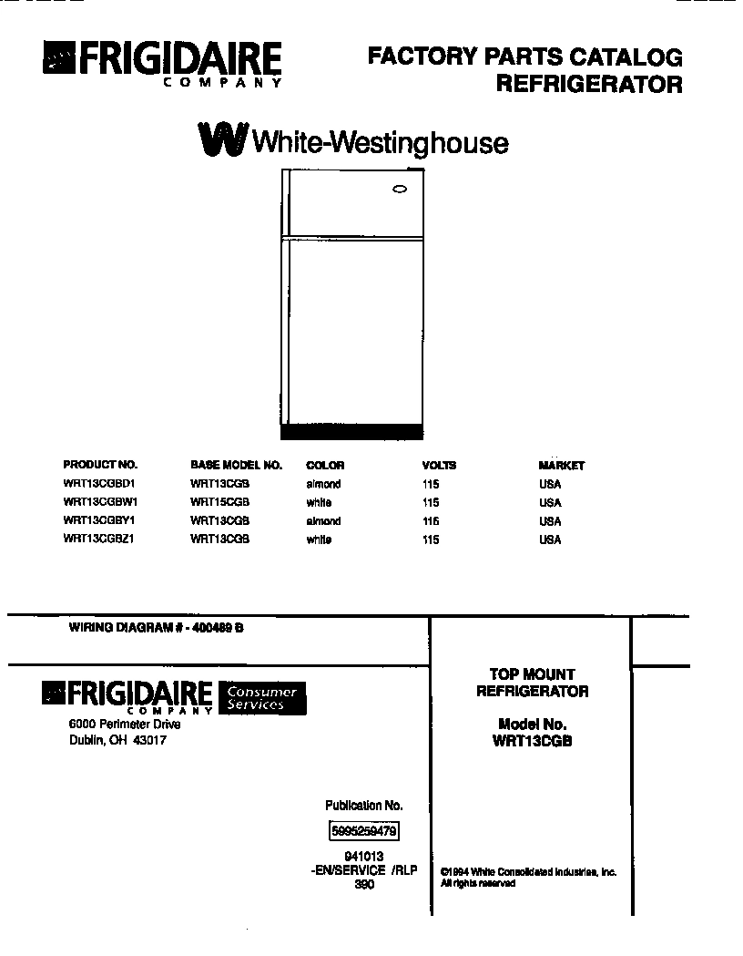 01 - TOP MOUNT REFRIGERATOR
