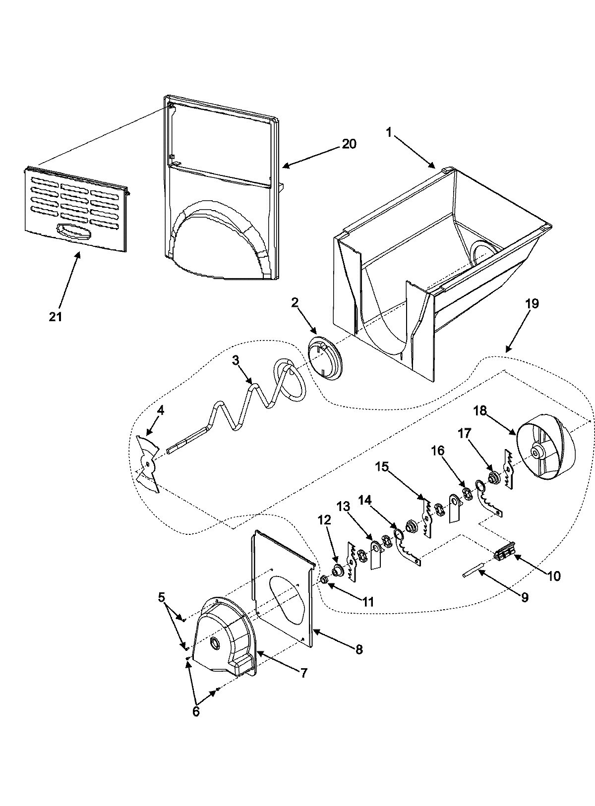 13 - ICE BUCKET ASSY