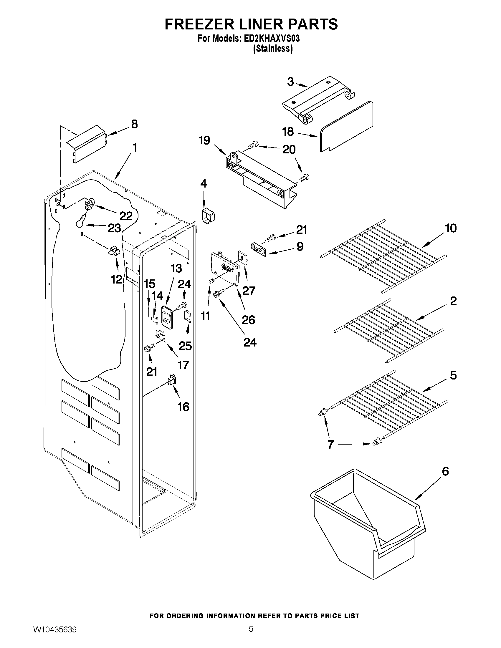 04 - FREEZER LINER PARTS