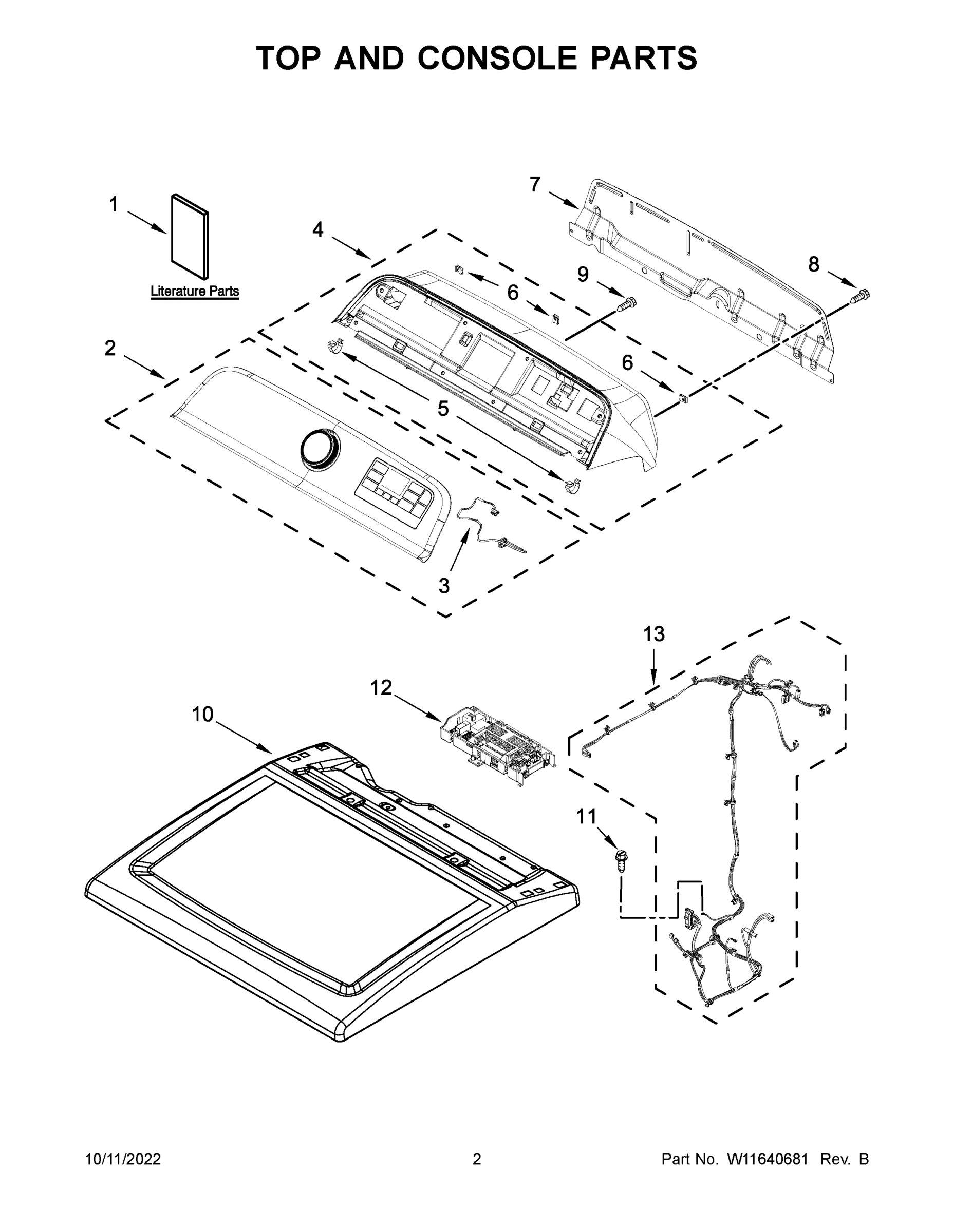 02 - TOP AND CONSOLE PARTS