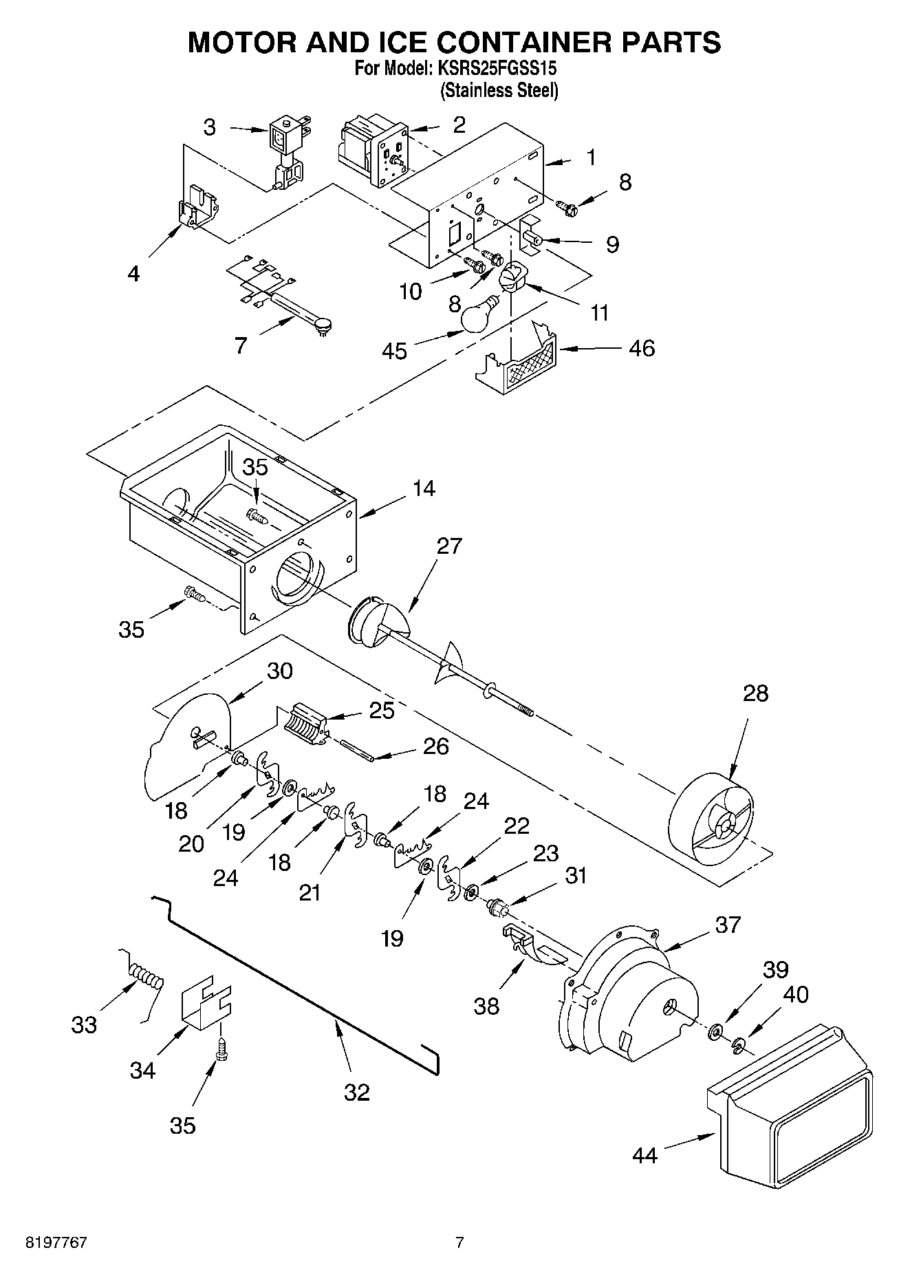 05 - MOTOR AND ICE CONTAINER