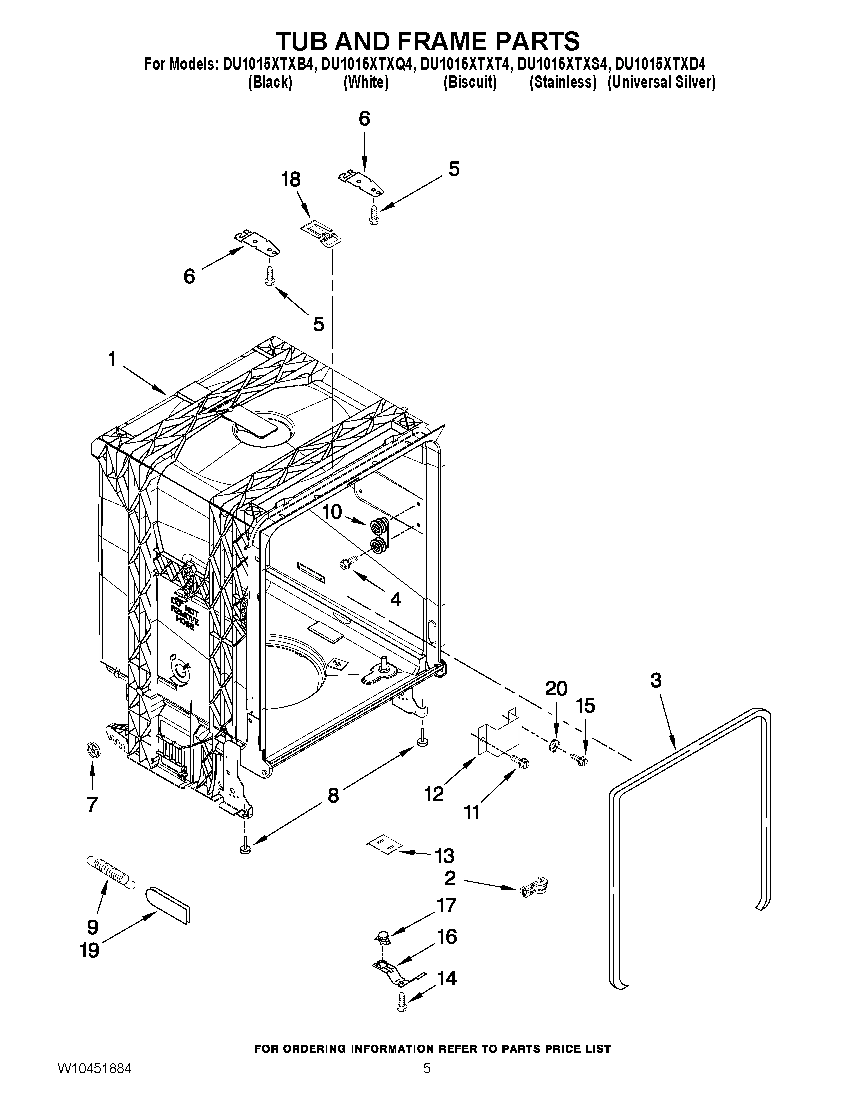 05 - TUB AND FRAME PARTS