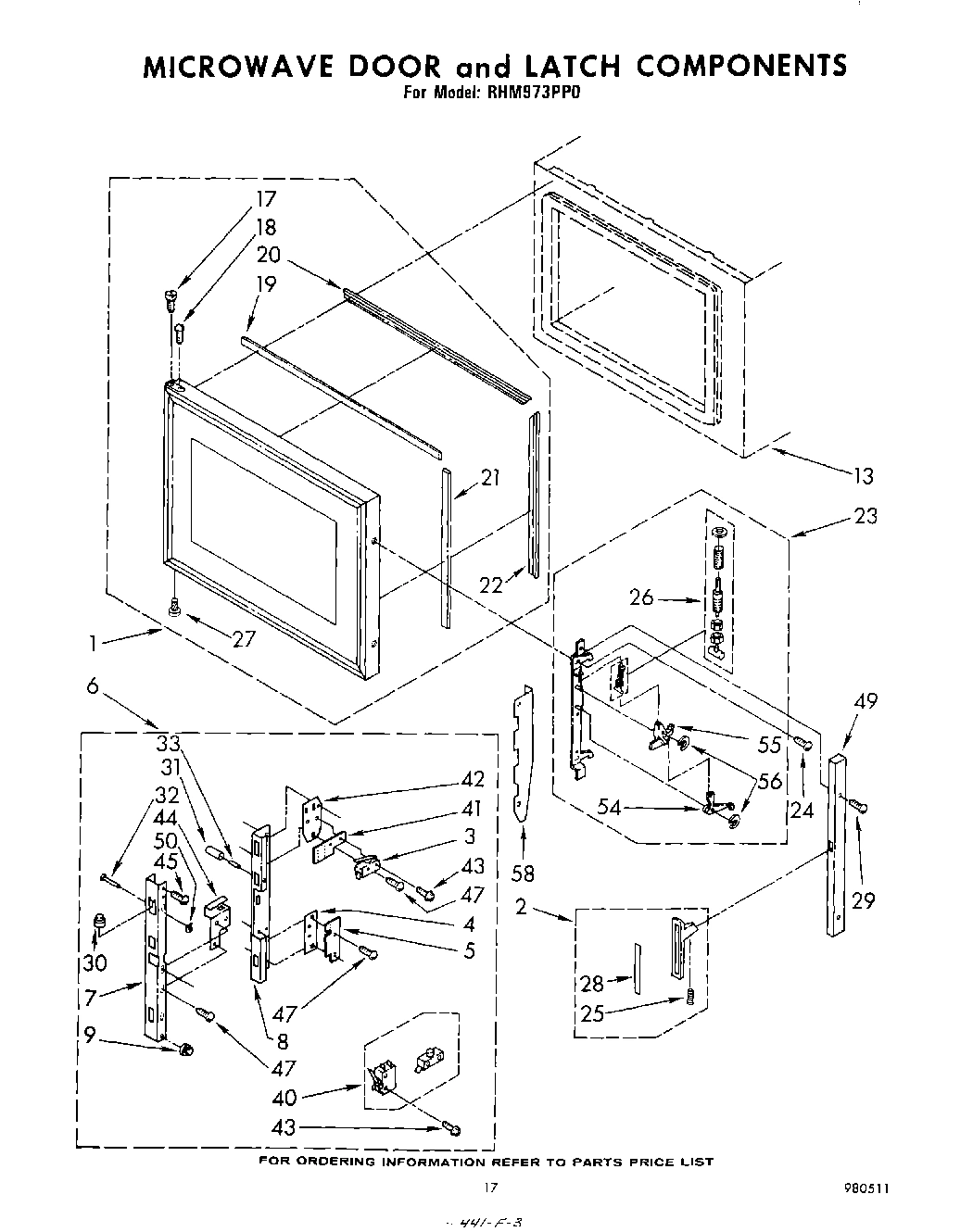 10 - MICROWAVE DOOR AND LATCH