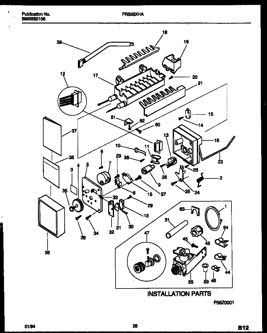 14 - ICE MAKER AND INSTALLATION PARTS