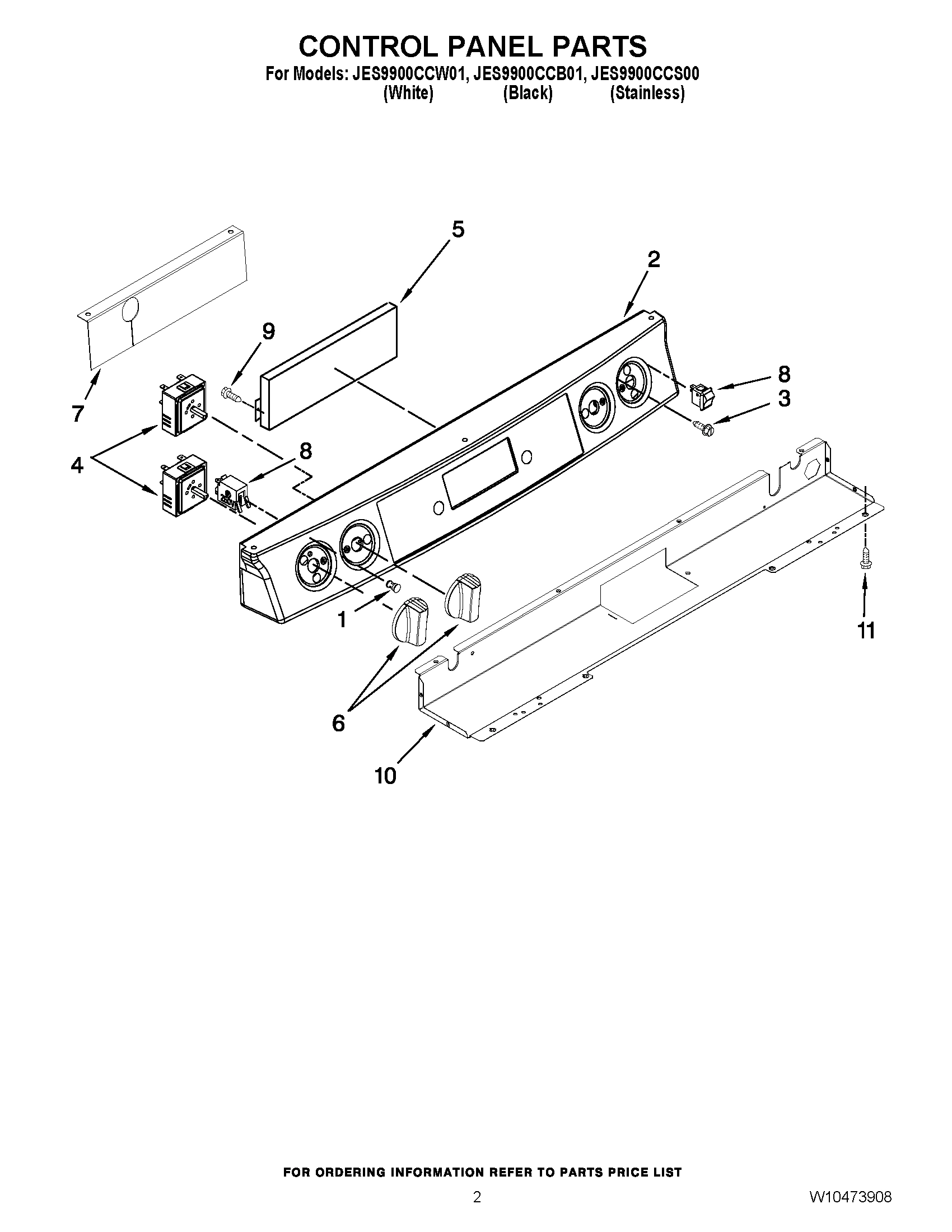 02 - CONTROL PANEL PARTS