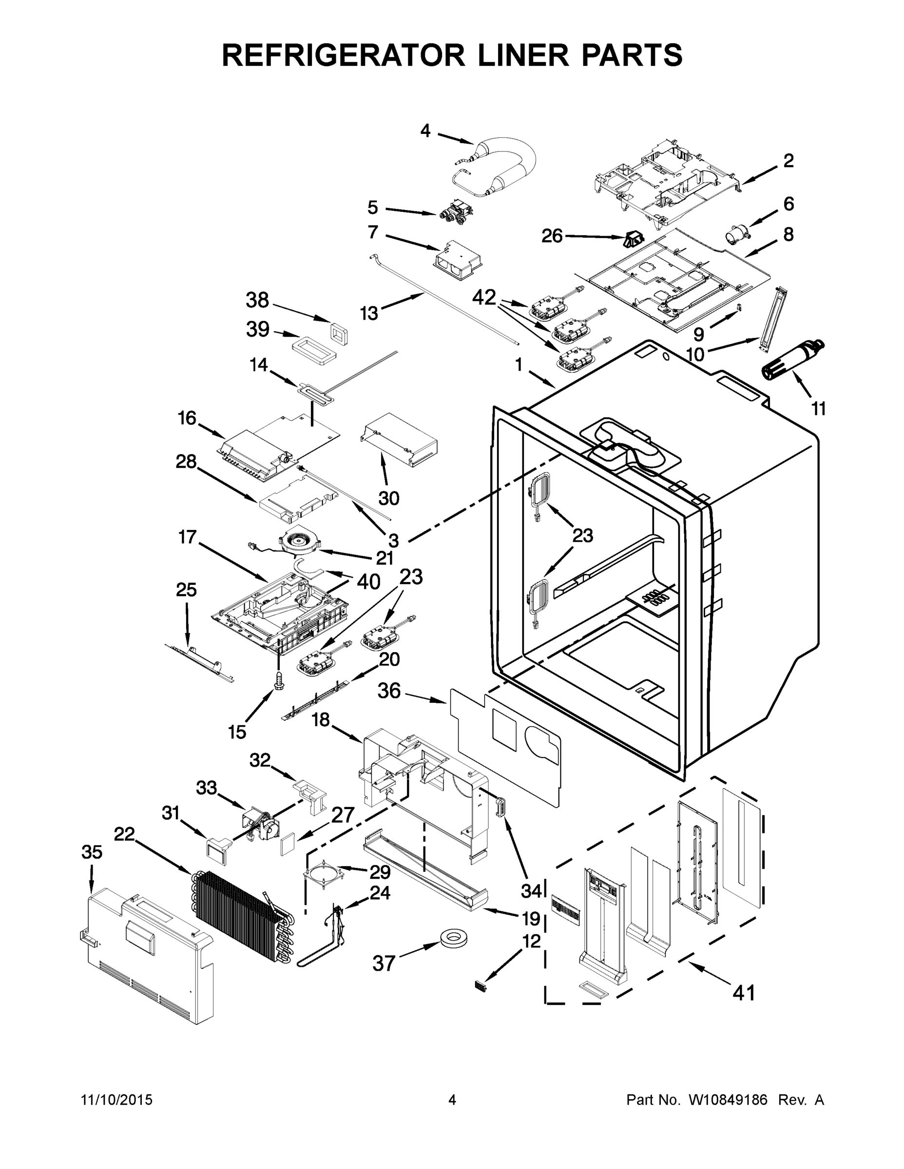 03 - REFRIGERATOR LINER PARTS